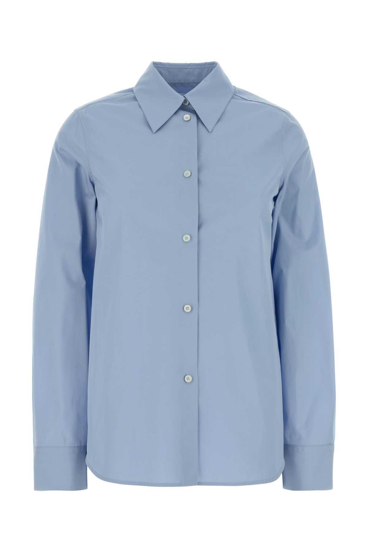 Jil Sander Women Light Blue Poplin Shirt JIL SANDER