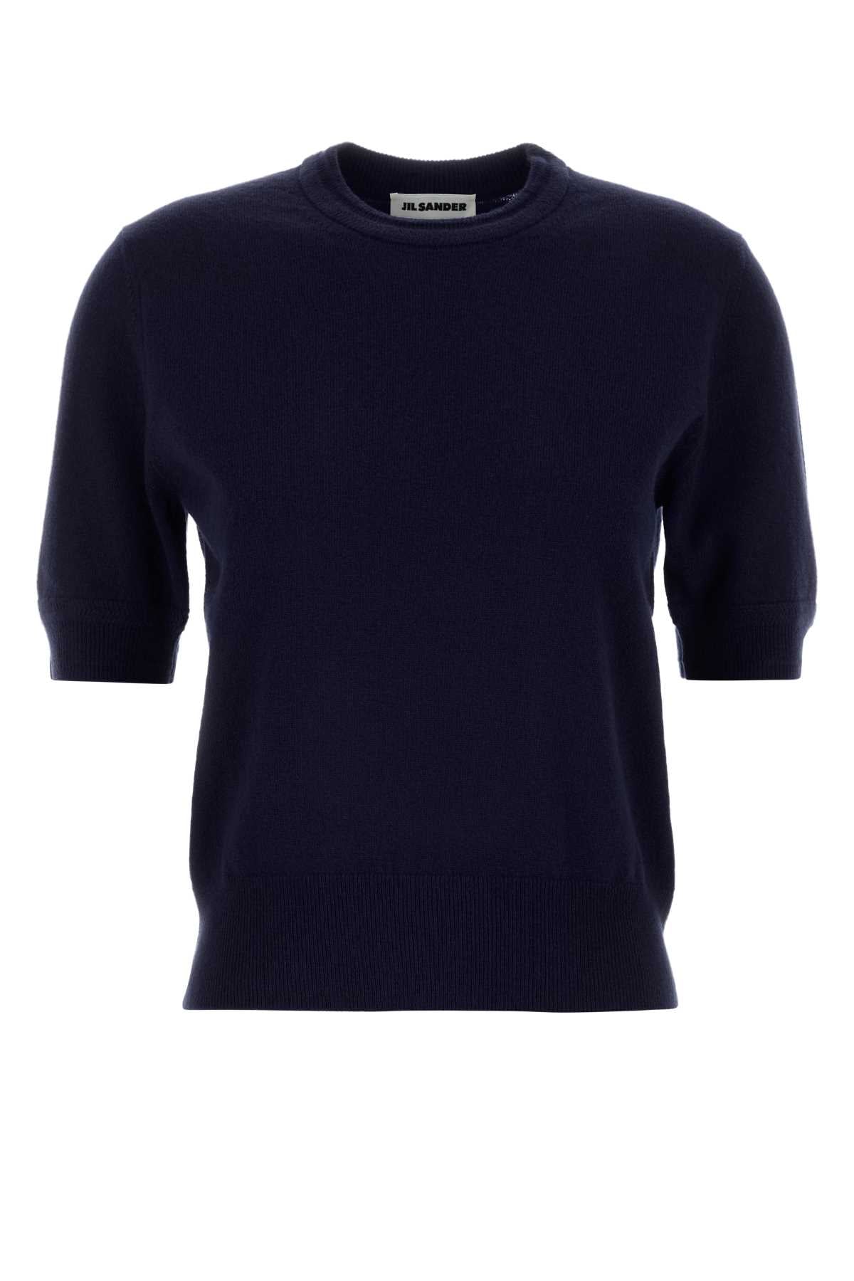 Jil Sander Women Midnight Blue Wool Sweater JIL SANDER