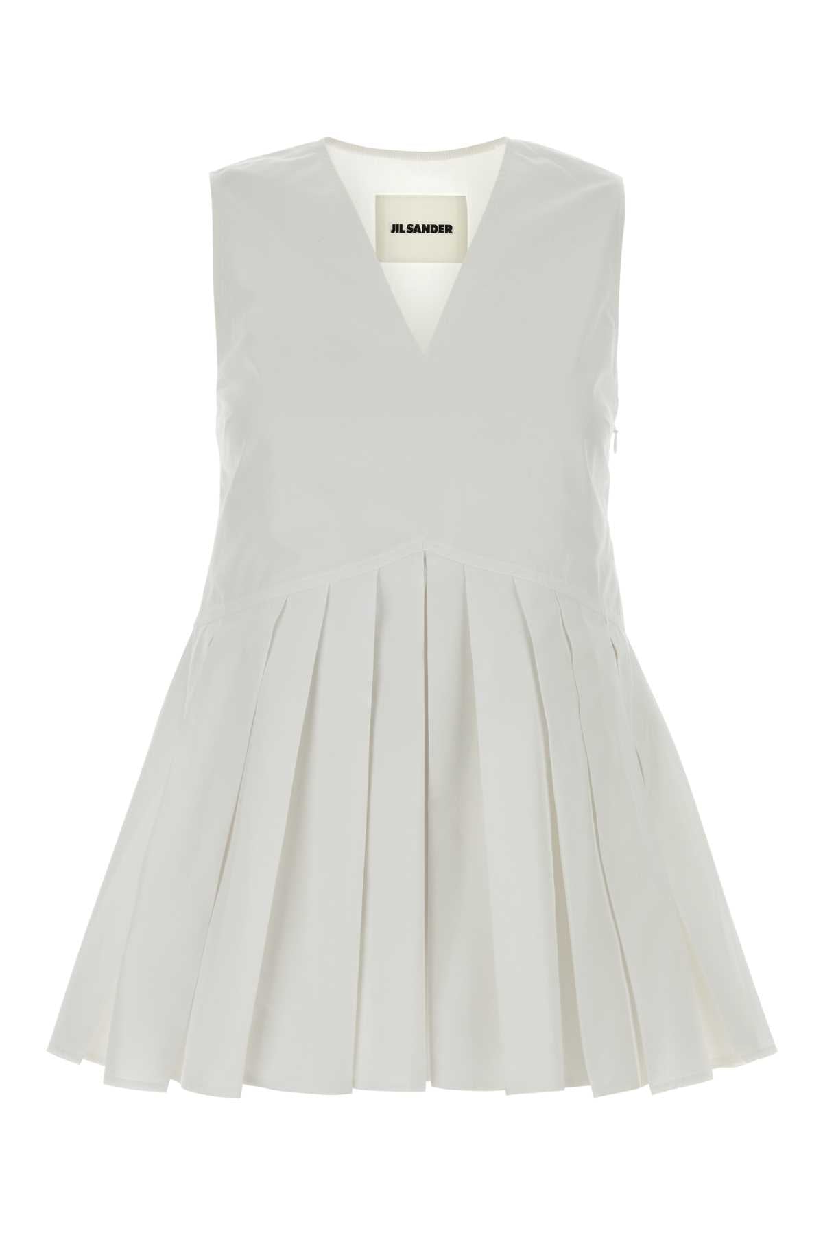 Jil Sander Women White Poplin Top JIL SANDER