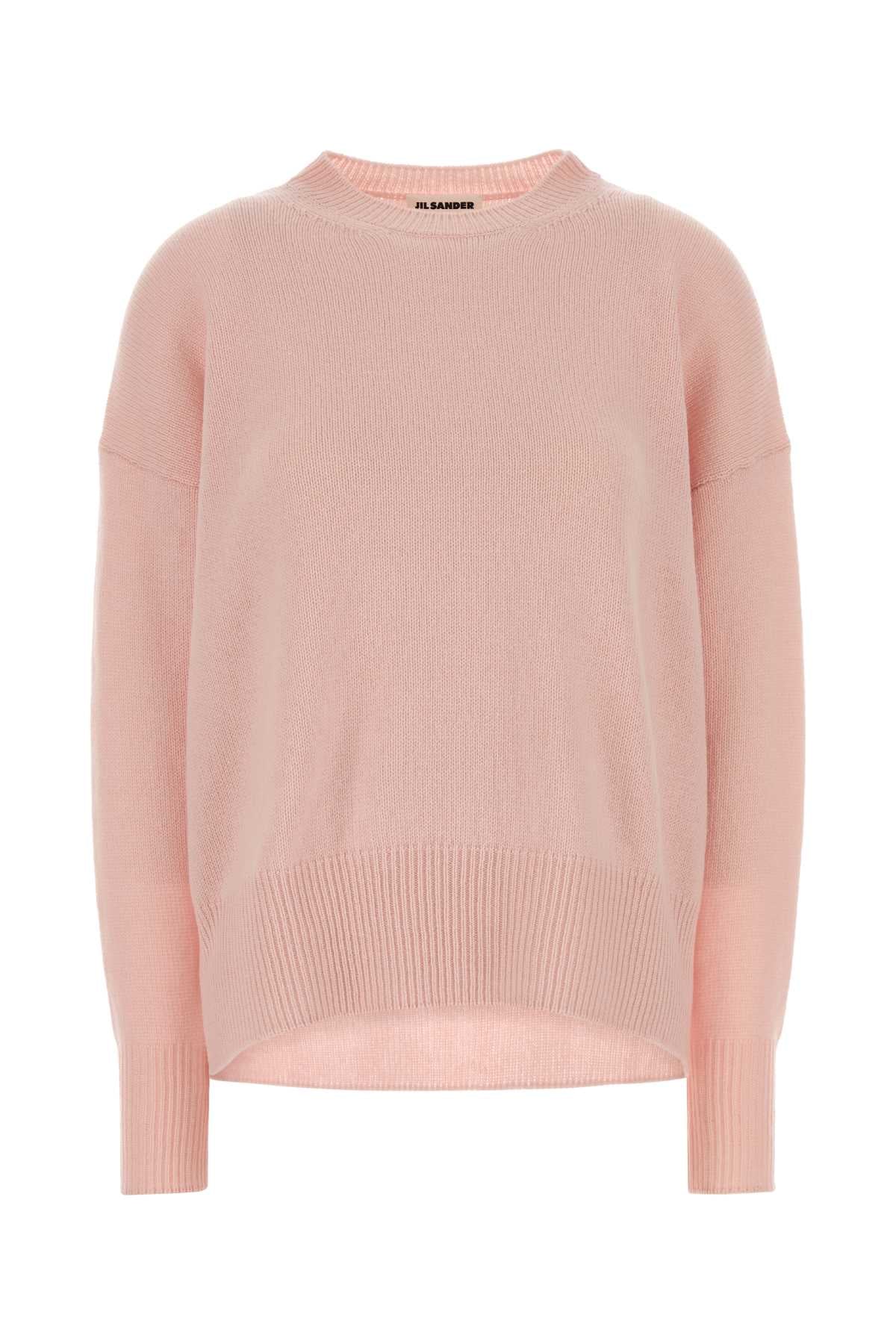 Jil Sander Women Pink Cashmere Oversize Sweater JIL SANDER