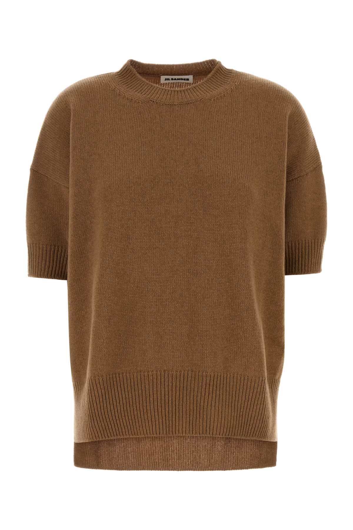 Jil Sander Women Camel Cashmere Sweater JIL SANDER