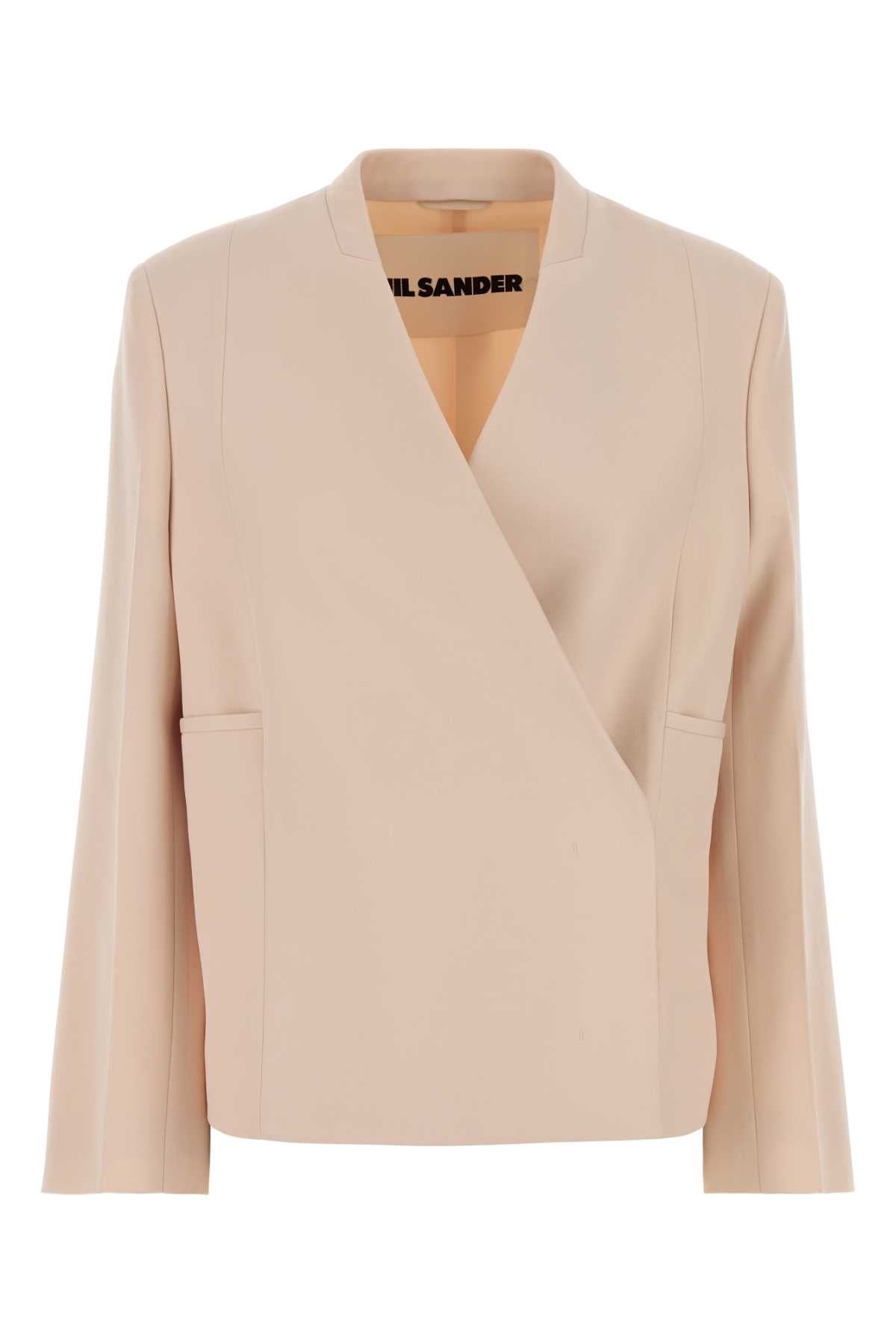 Jil Sander Women Pastel Pink Wool Blazer JIL SANDER