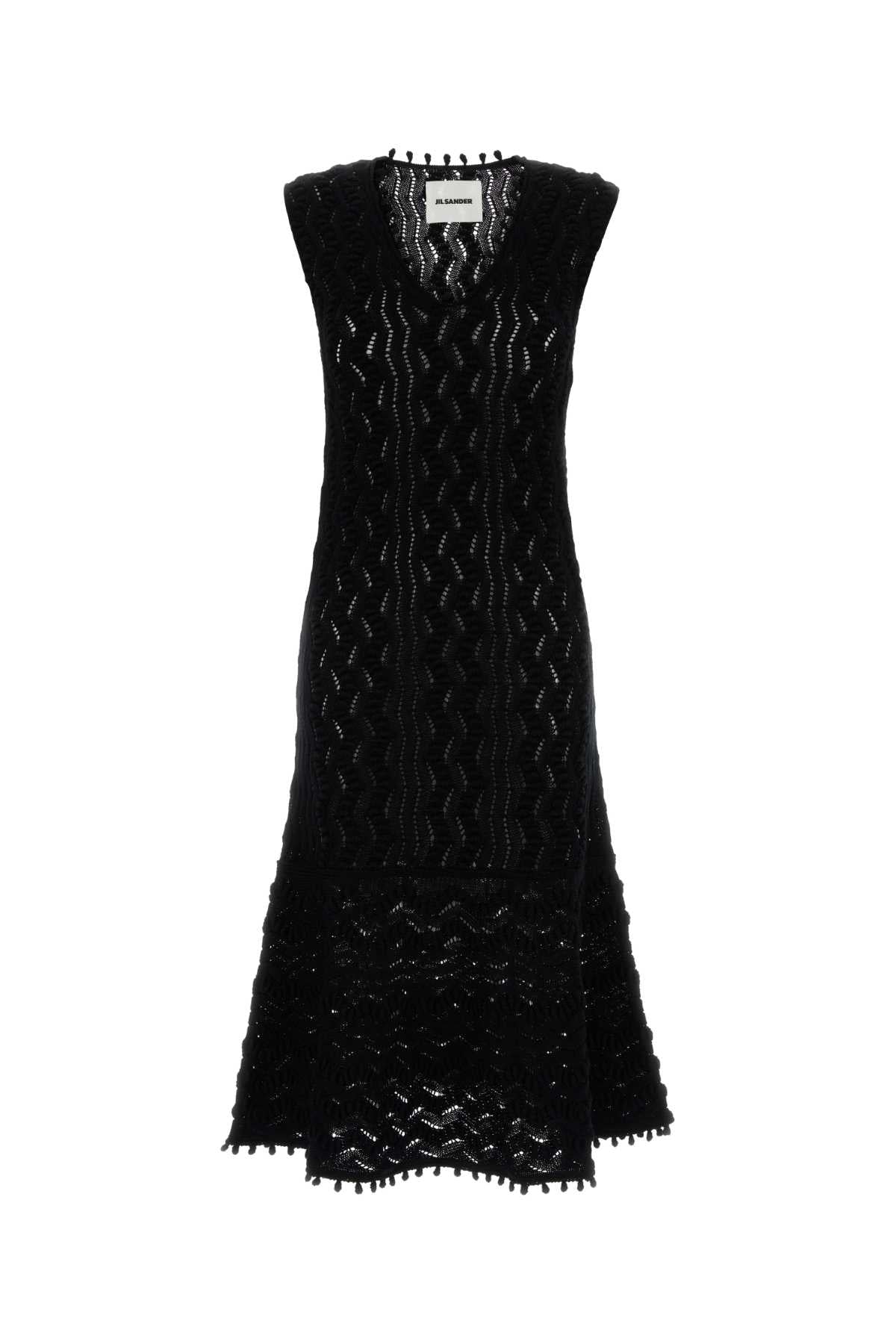 Jil Sander Women Abito In Cotone Nero JIL SANDER