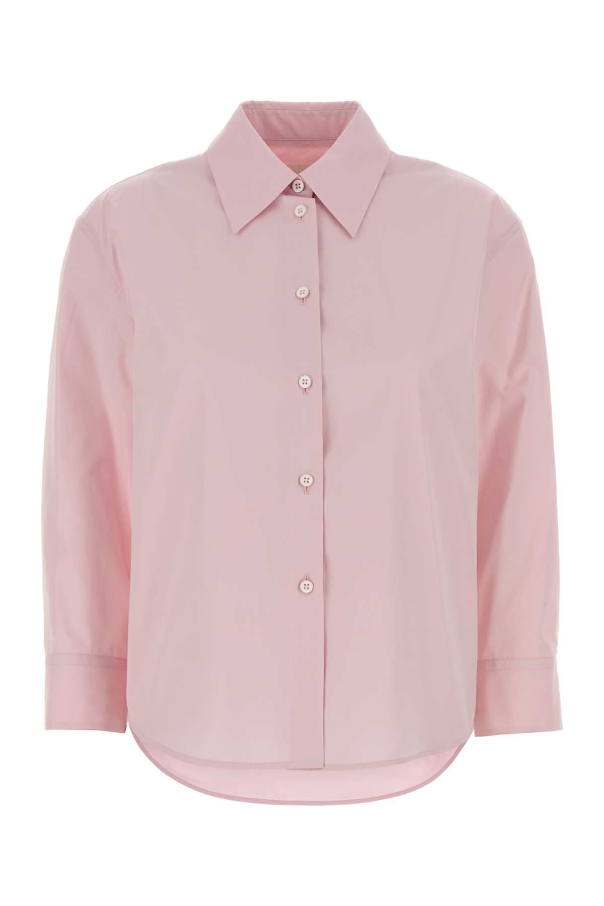 Jil Sander Women Pastel Pink Poplin Shirt JIL SANDER