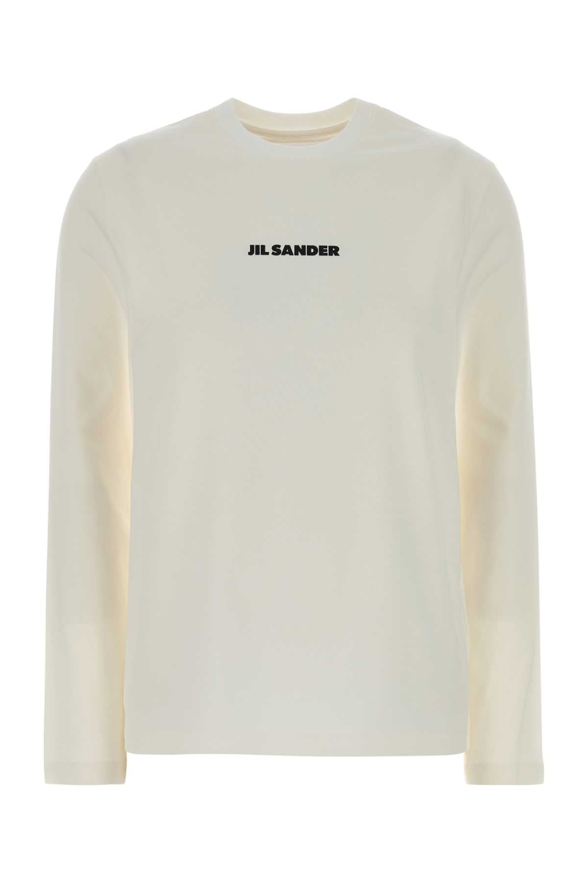 Jil Sander Women White Cotton T-Shirt JIL SANDER