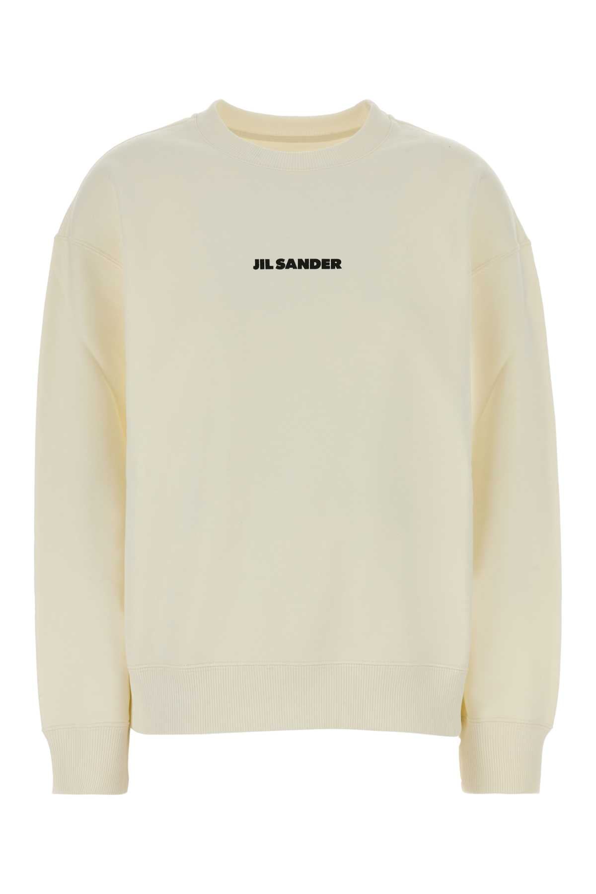 Jil Sander Women Ivory Cotton Sweatshirt JIL SANDER