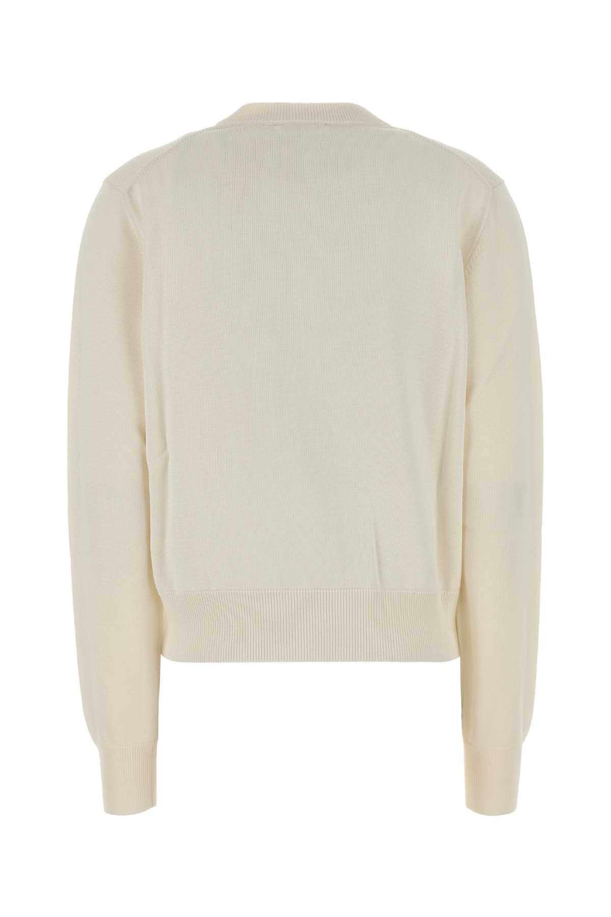 Jil Sander Women Ivory Stretch Viscose Blend Cardigan JIL SANDER