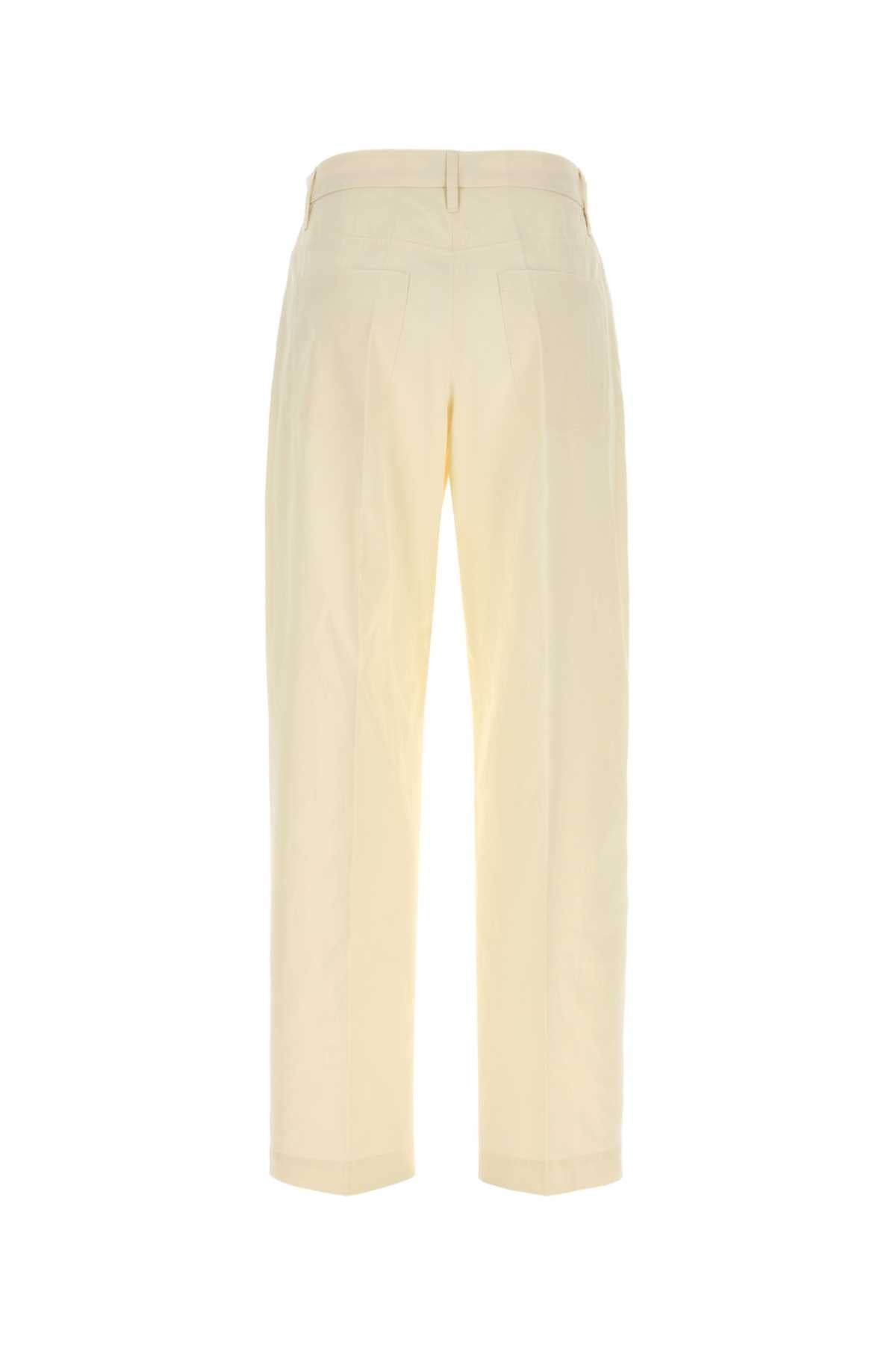 Jil Sander Women Ivory Cotton Pant JIL SANDER