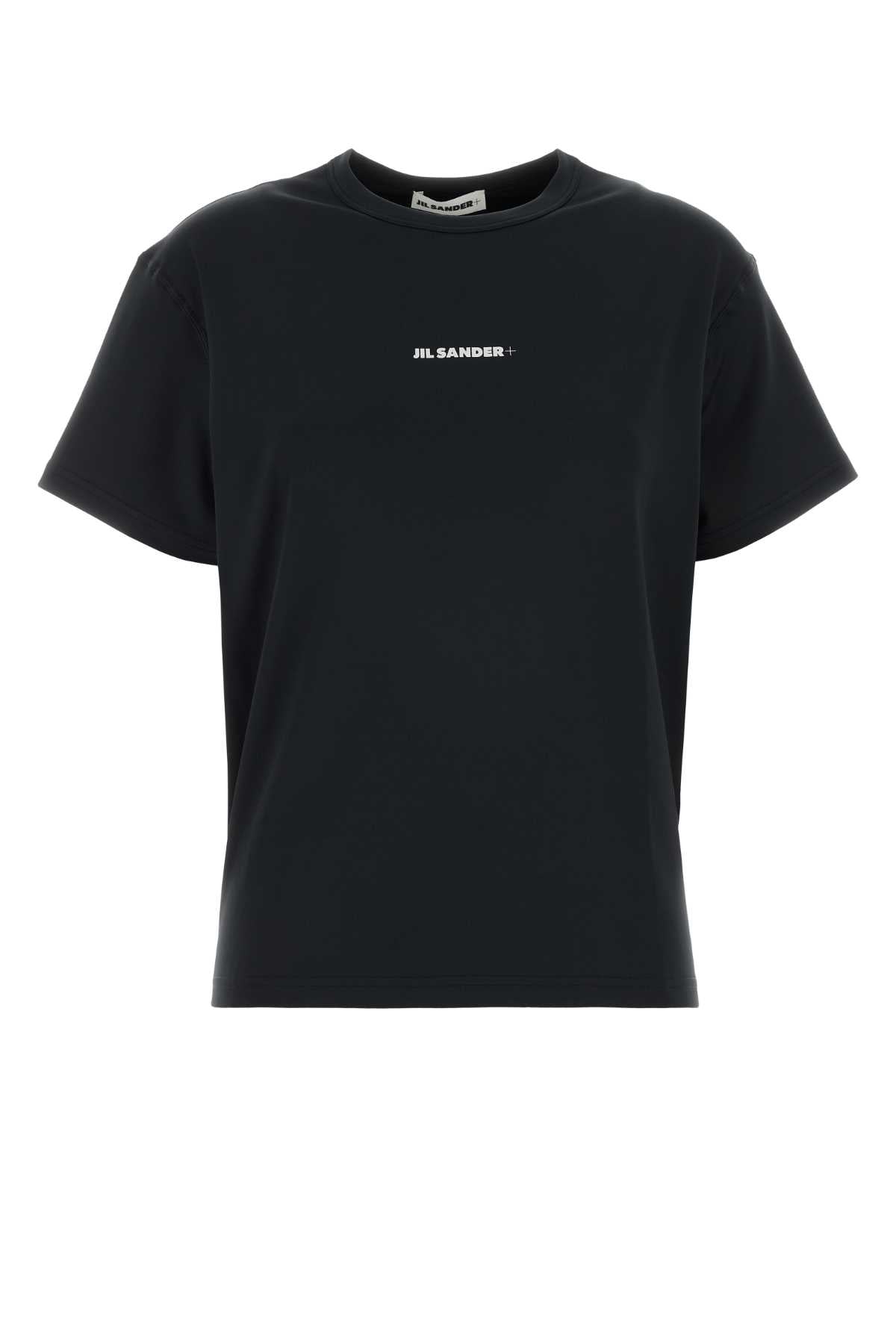 Jil Sander Women Black Stretch Polyester T-Shirt JIL SANDER