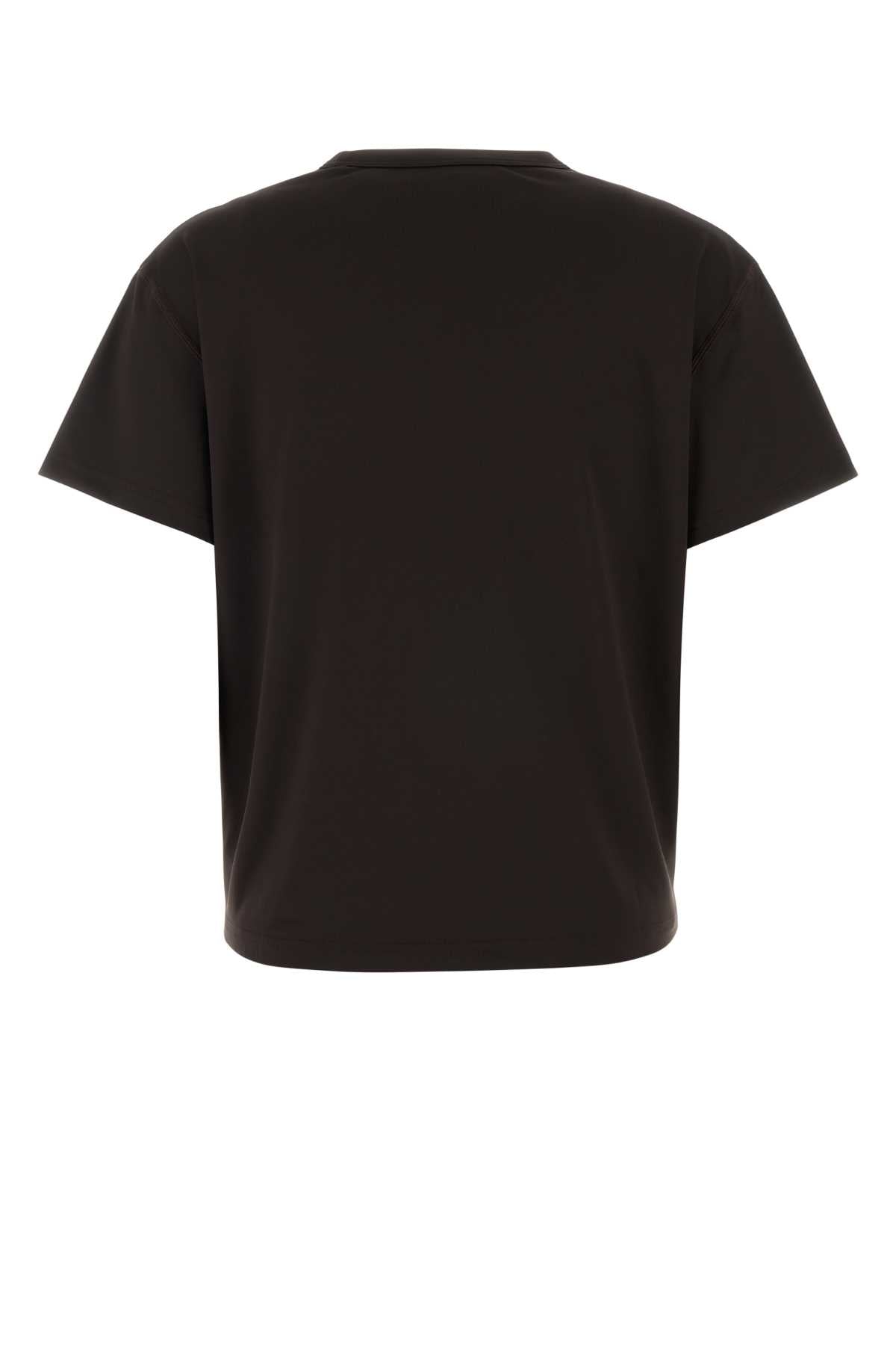Jil Sander Women Dark Brown Stretch Polyester T-Shirt JIL SANDER