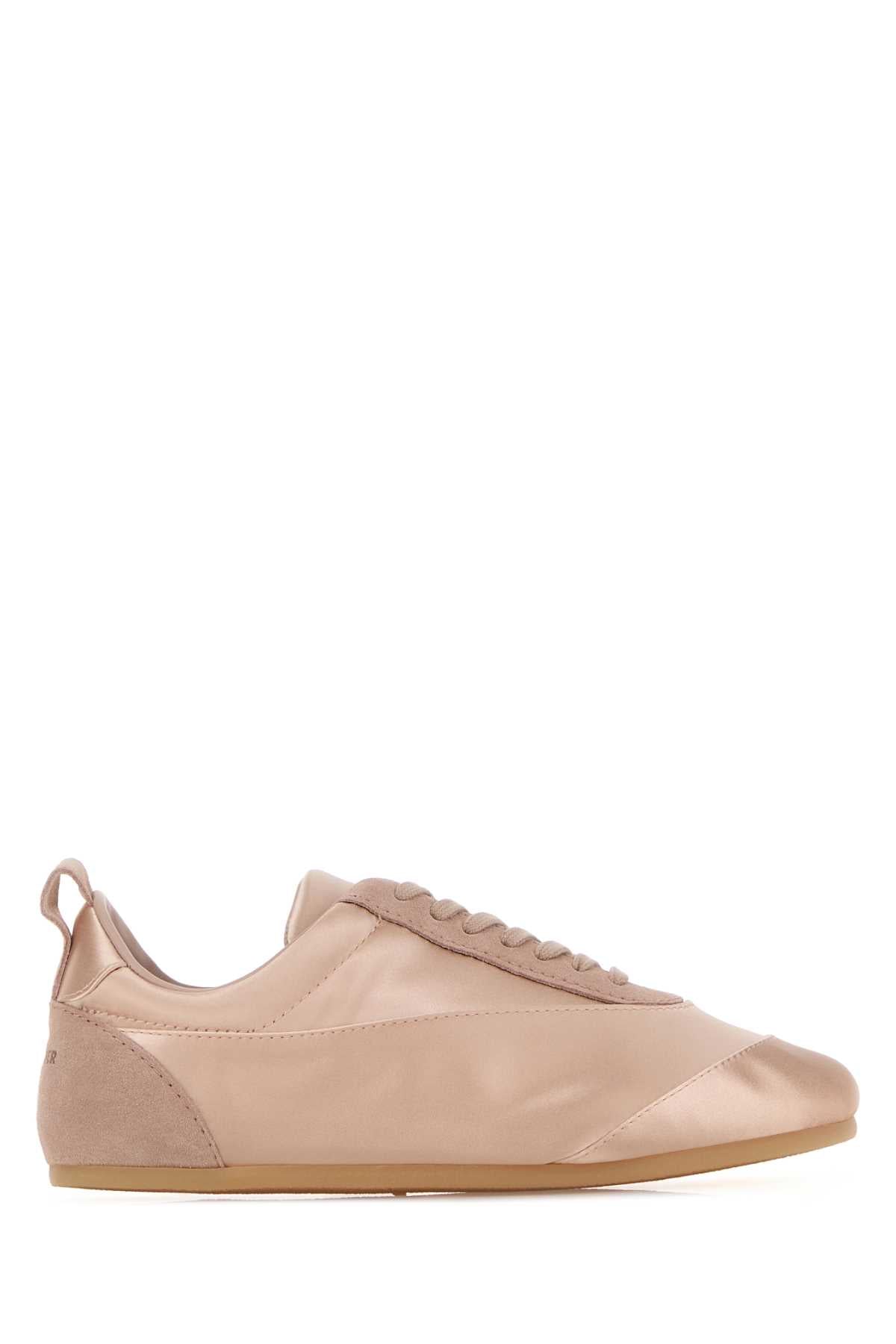 Jil Sander Women Pastel Pink Satin And Suede Sneakers JIL SANDER