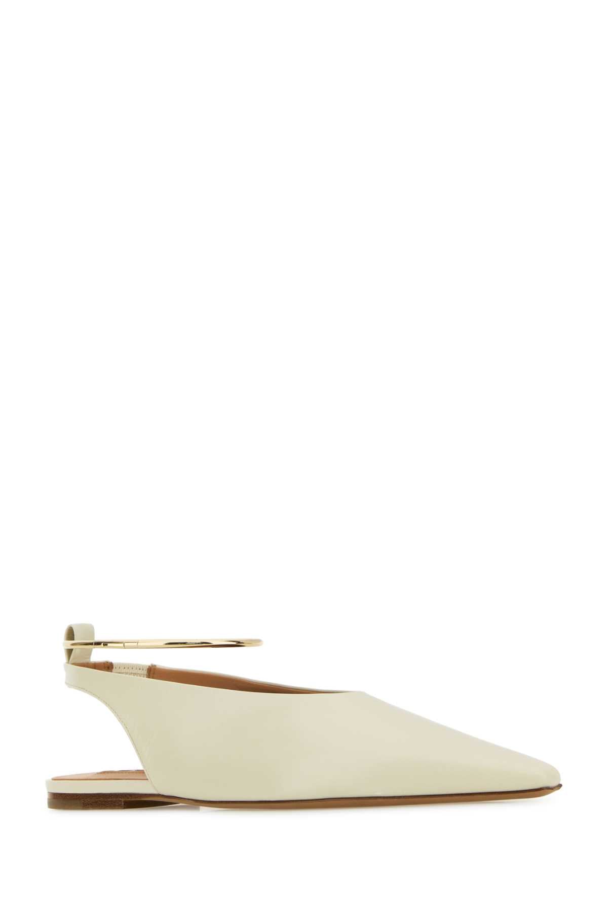 Jil Sander Women Ivory Leather Ballerinas JIL SANDER