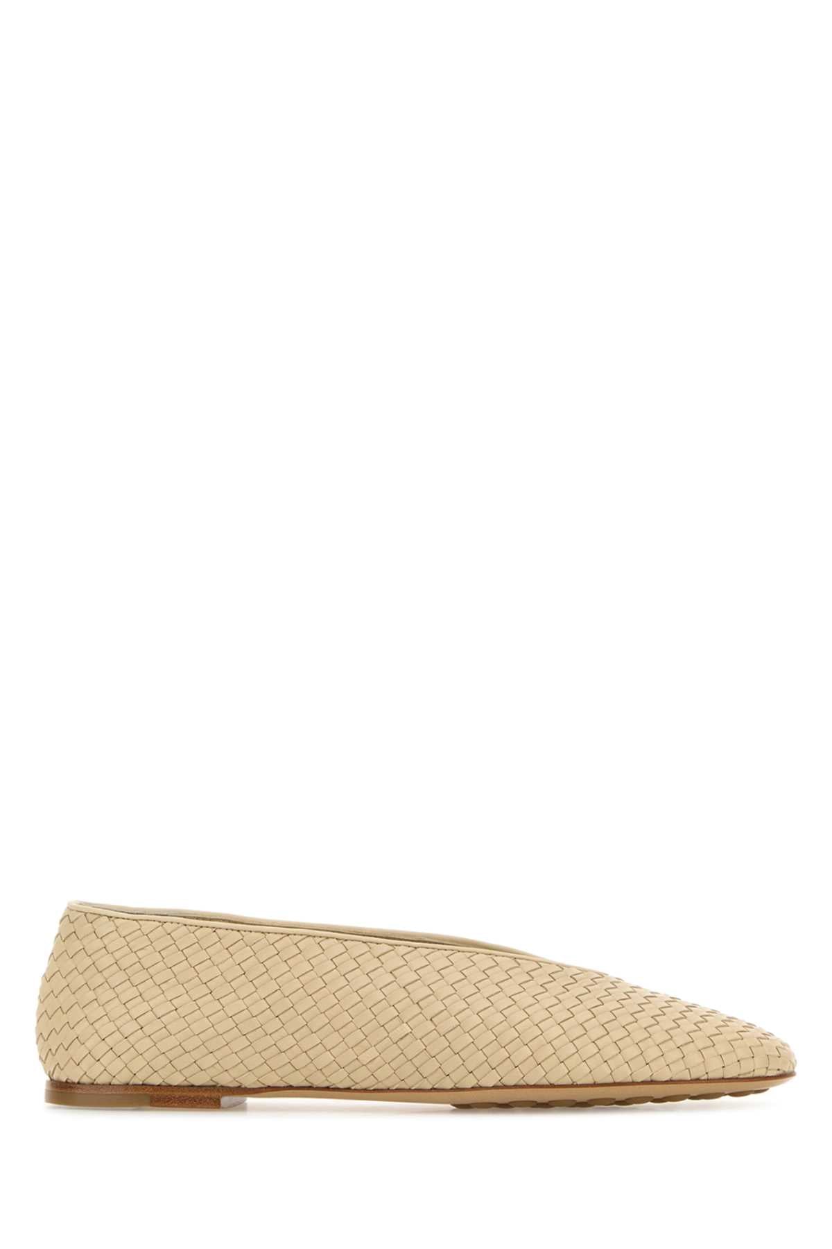 Bottega Veneta Women Cream Leather Rosa Ballerinas BOTTEGA VENETA