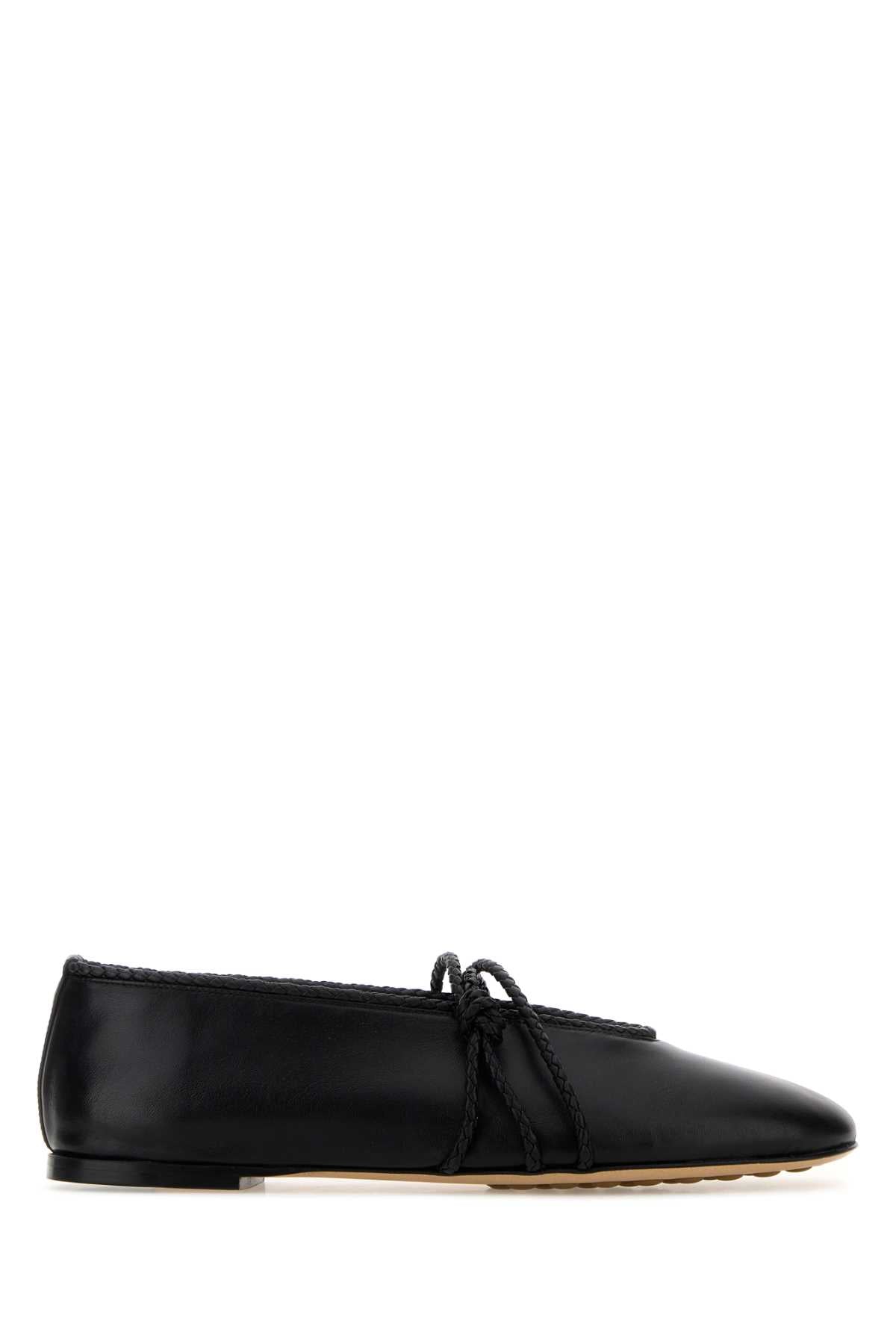 Bottega Veneta Women Black Leather Mary-Jane Ballerinas BOTTEGA VENETA