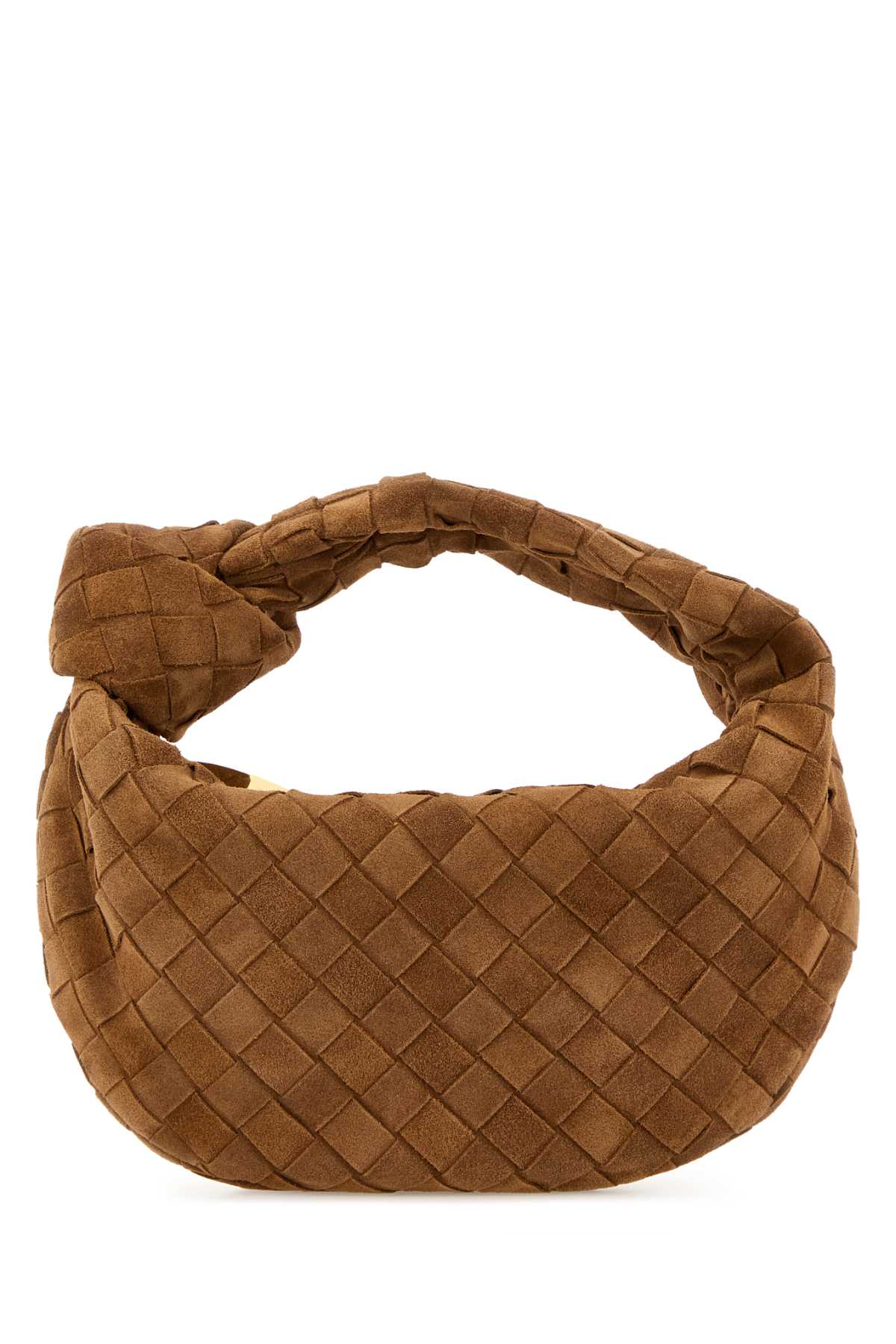 Bottega Veneta Women Camel Suede Mini Jodie Handbag BOTTEGA VENETA