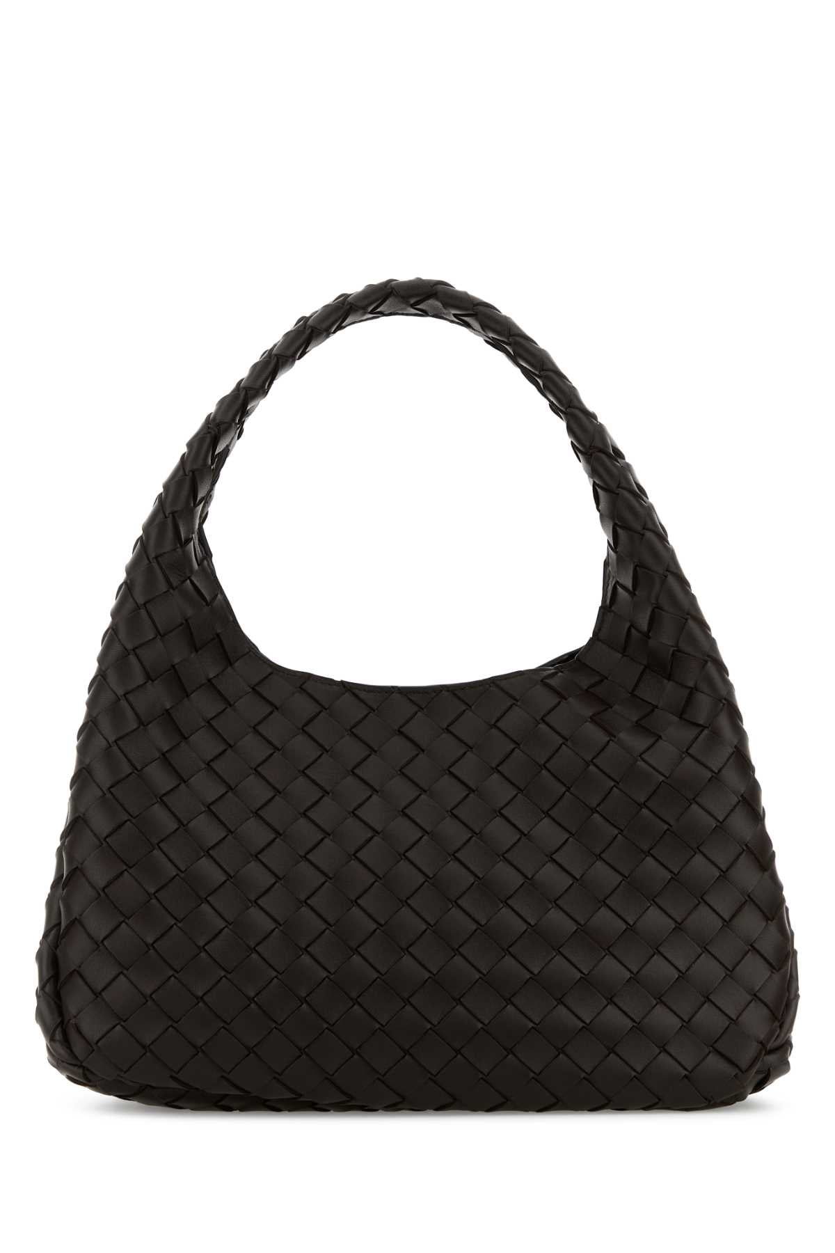 Bottega Veneta Women Dark Brown Leather Campana Shoulder Bag BOTTEGA VENETA