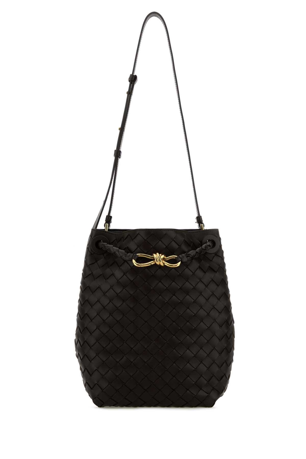 Bottega Veneta Women Dark Brown Leather Small Andiamo Bucket Bag BOTTEGA VENETA