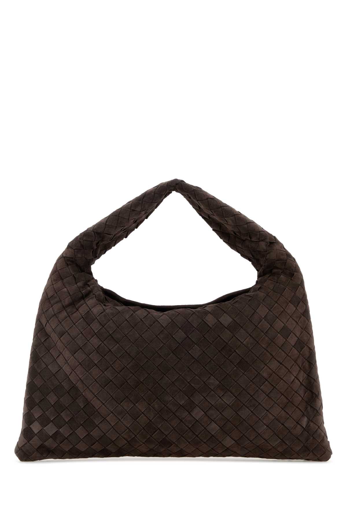 Bottega Veneta Women Dark Brown Suede Small Hop Shoulder Bag BOTTEGA VENETA