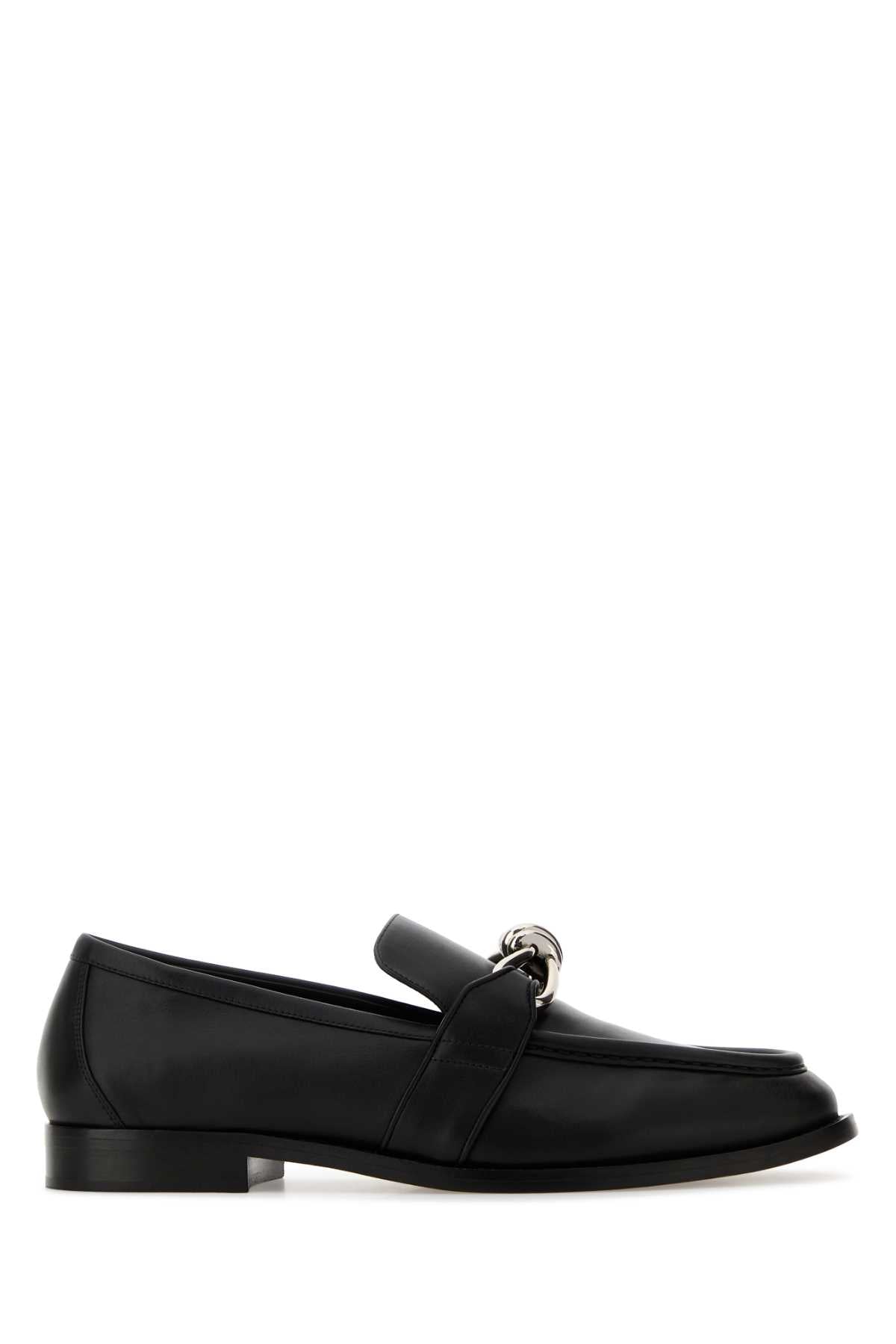 Bottega Veneta Men Black Leather Astraire Loafers BOTTEGA VENETA