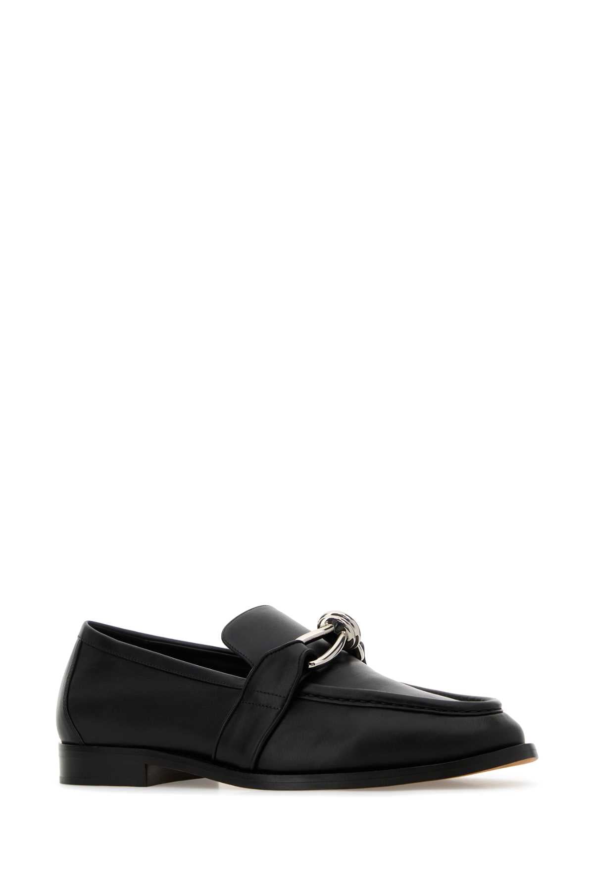 Bottega Veneta Men Black Leather Astraire Loafers BOTTEGA VENETA