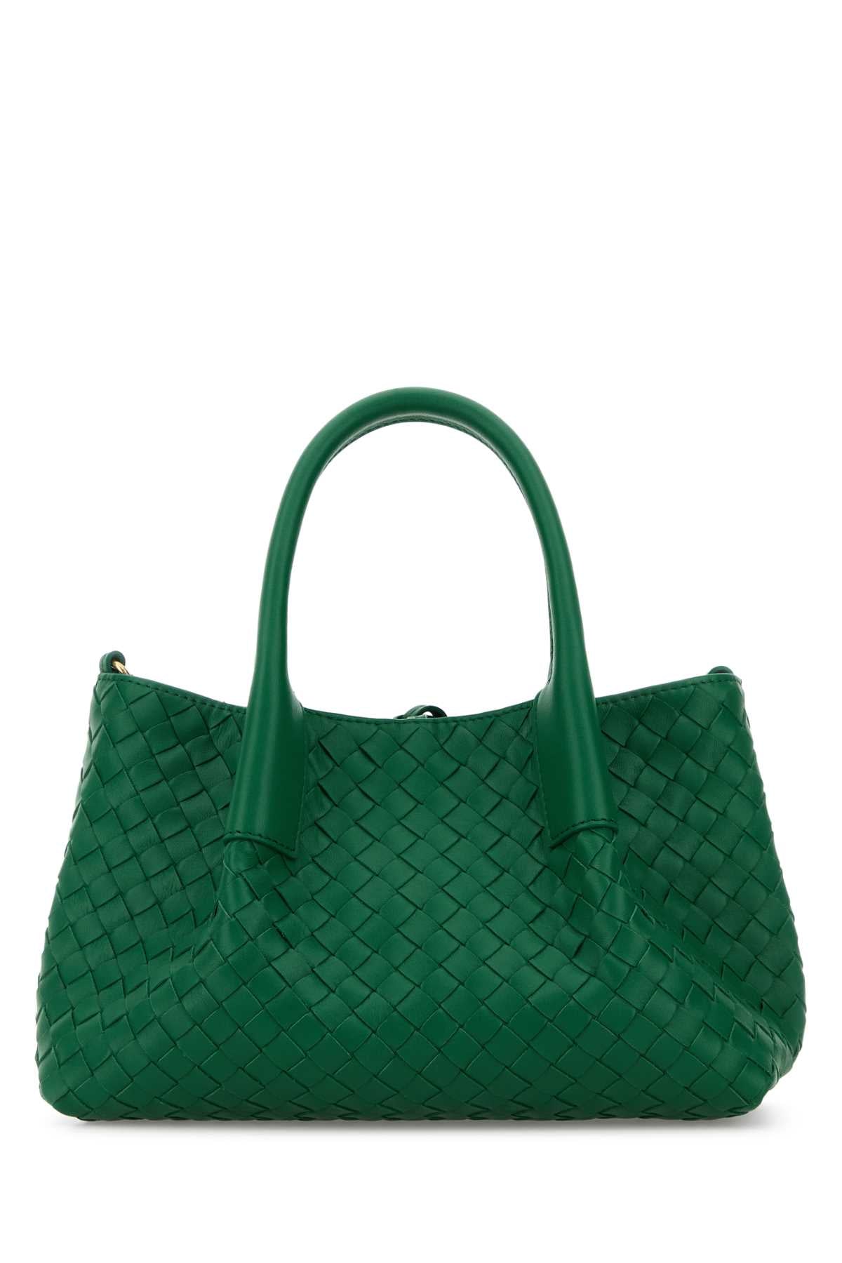 Bottega Veneta Women Green Leather Small Pinacoteca Shopping Bag BOTTEGA VENETA