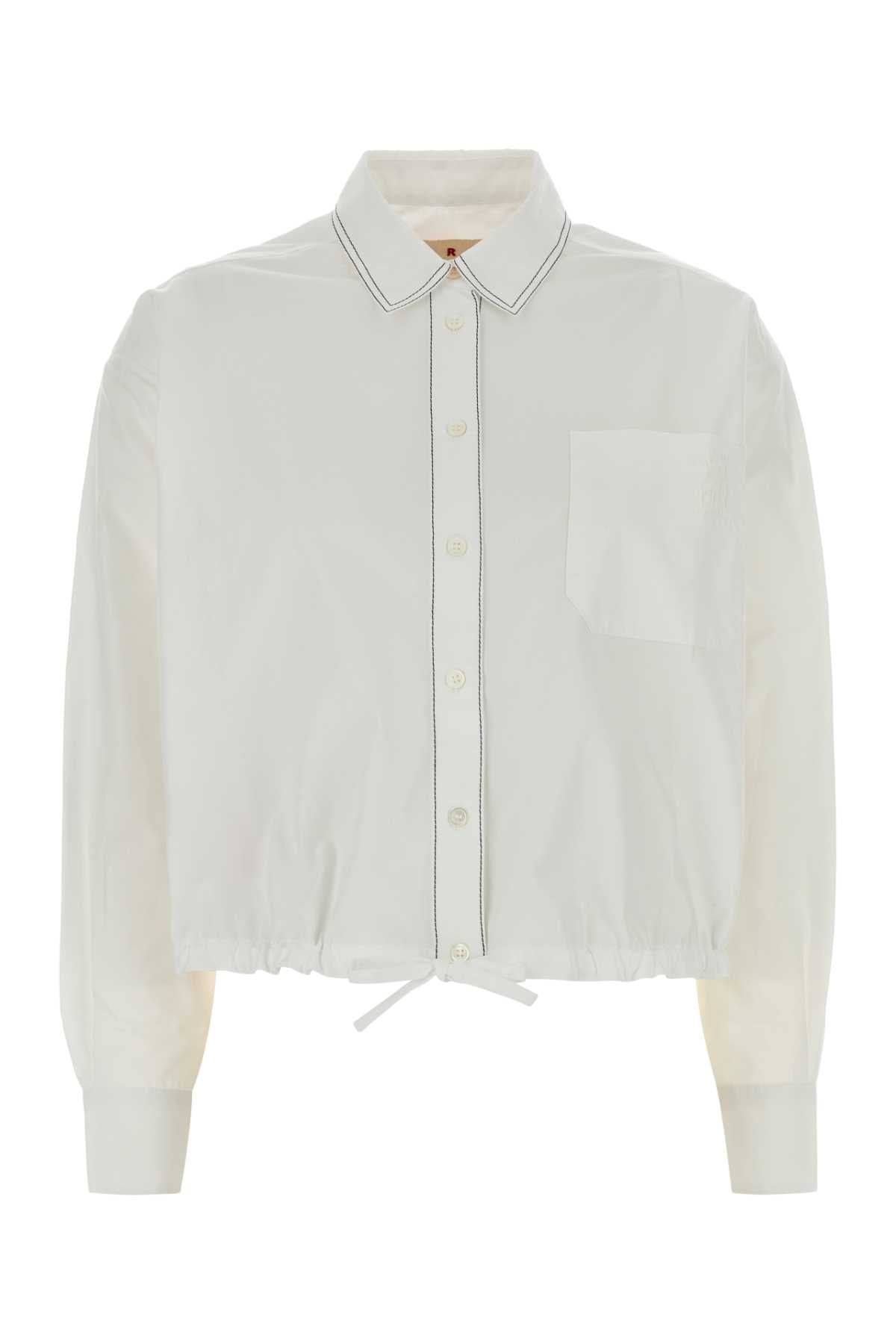 Marni Women White Poplin Oversize Shirt MARNI