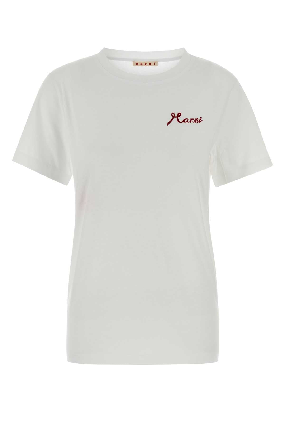 Marni Women White Cotton T-Shirt MARNI