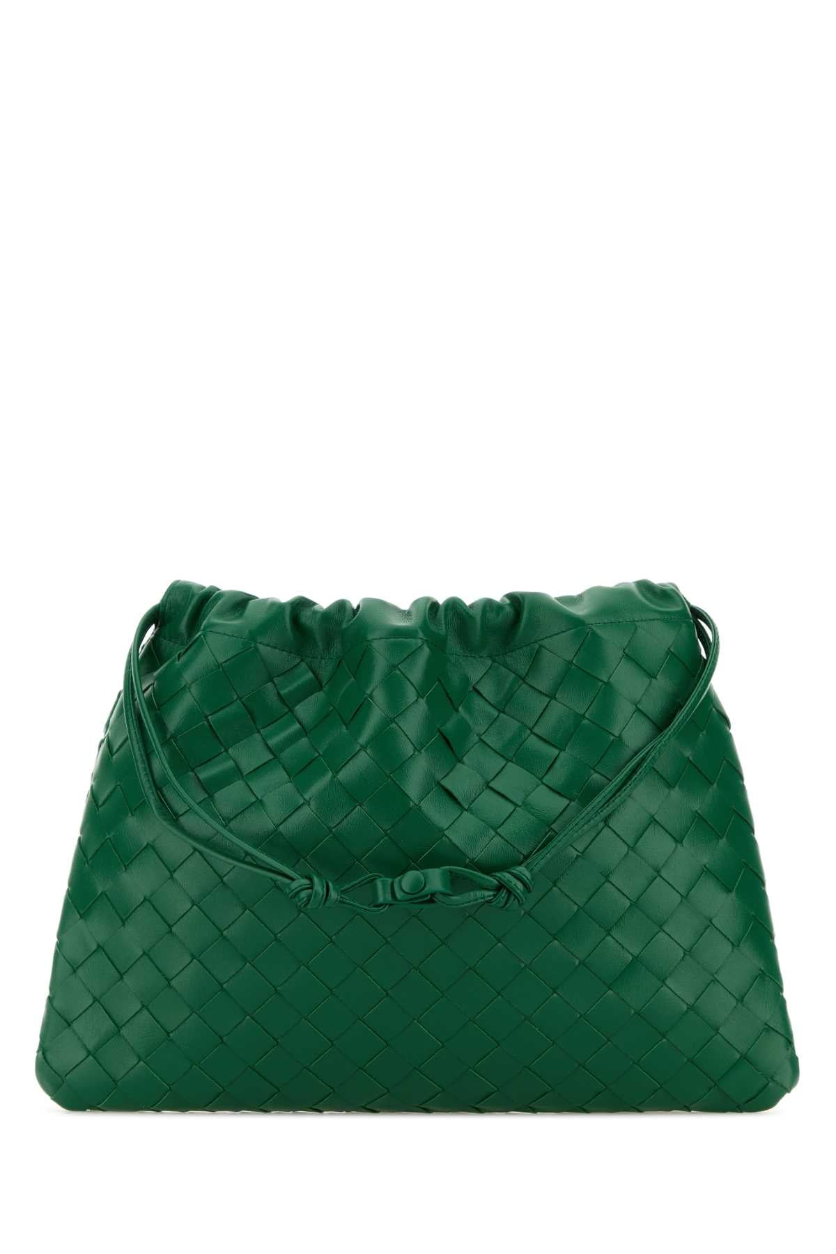 Bottega Veneta Women Grass Green Leather Medium Clutch BOTTEGA VENETA