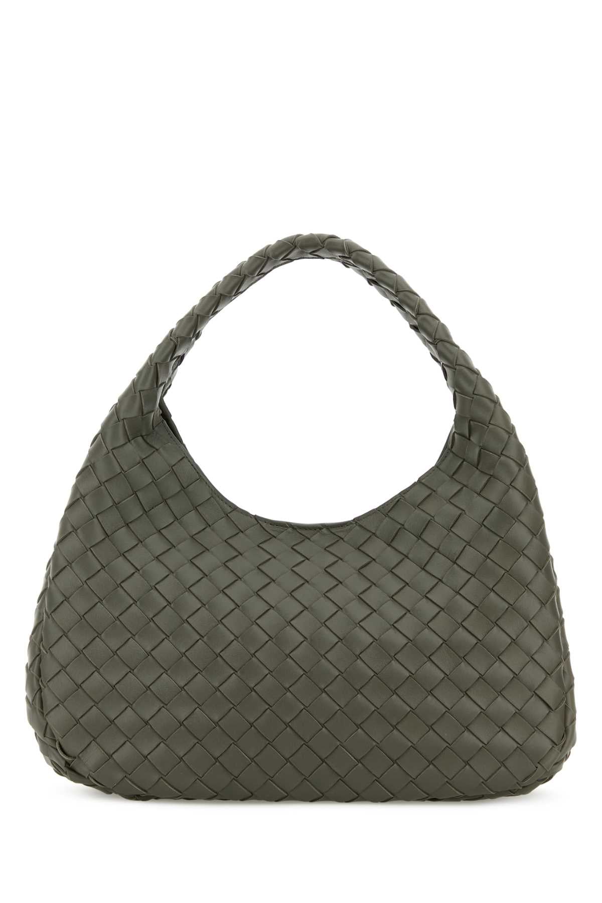 Bottega Veneta Women Army Green Leather Campana Shoulder Bag BOTTEGA VENETA