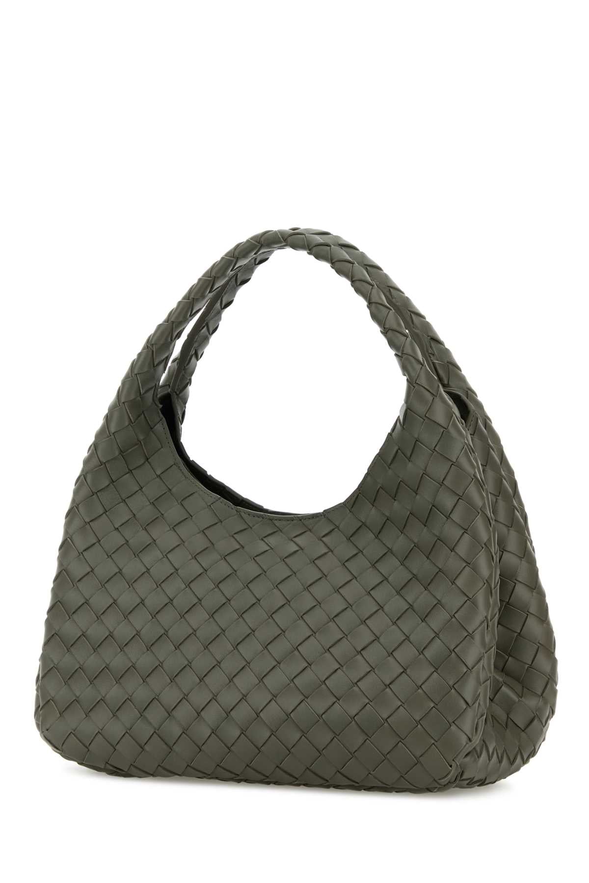Bottega Veneta Women Army Green Leather Campana Shoulder Bag BOTTEGA VENETA
