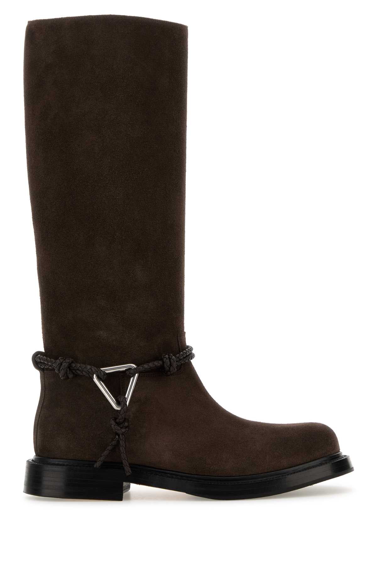 Bottega Veneta Women Brown Suede James Boots BOTTEGA VENETA