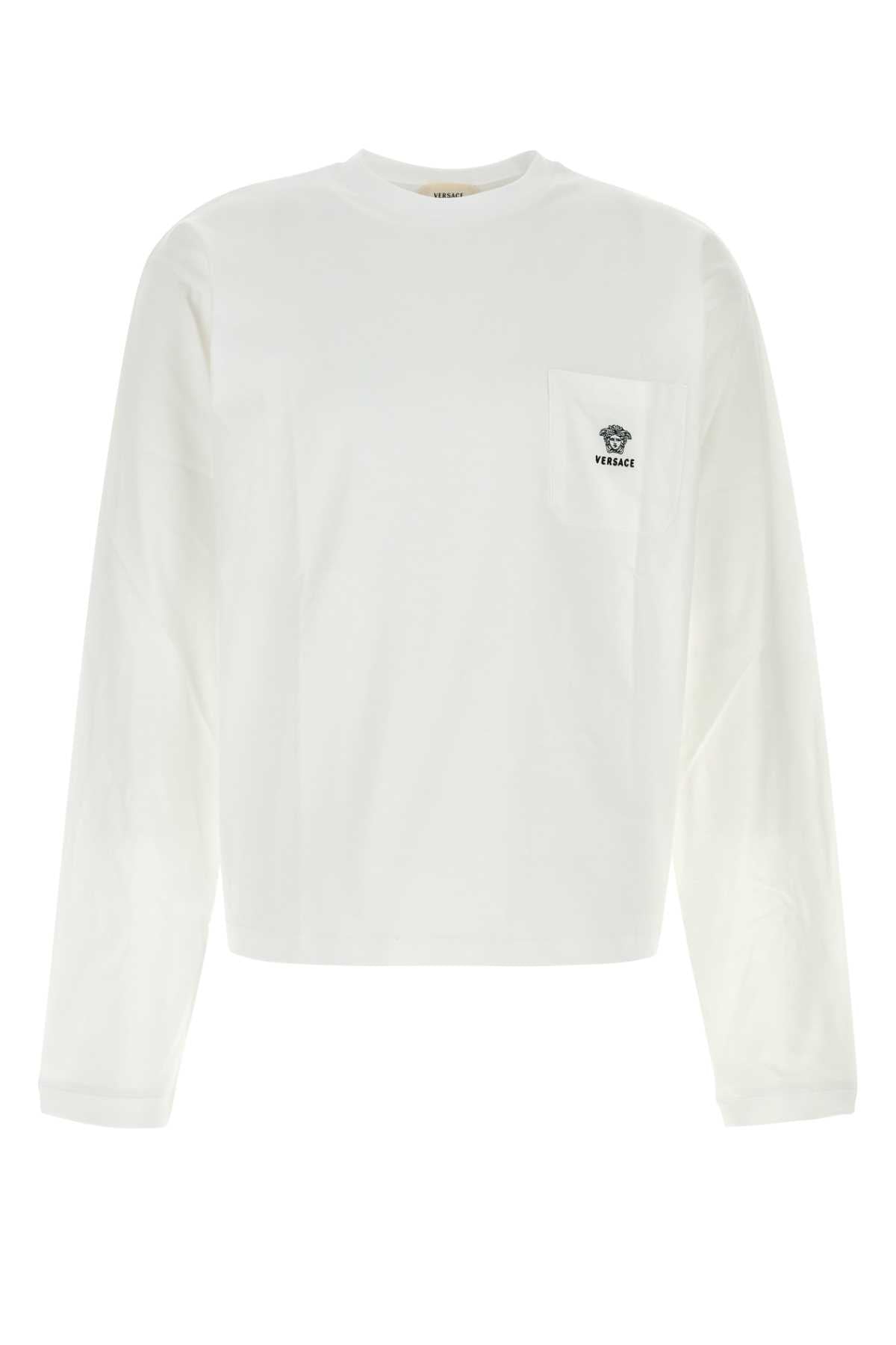Versace Men White Cotton T-Shirt VERSACE