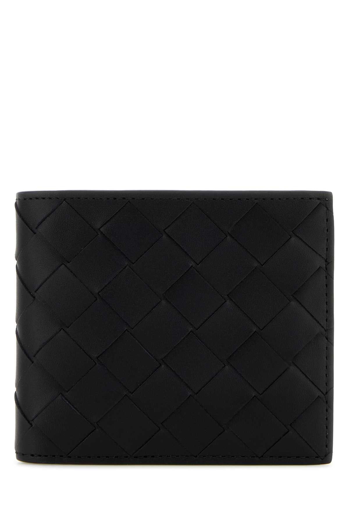 Bottega Veneta Men Black Leather Intrecciato Wallet BOTTEGA VENETA