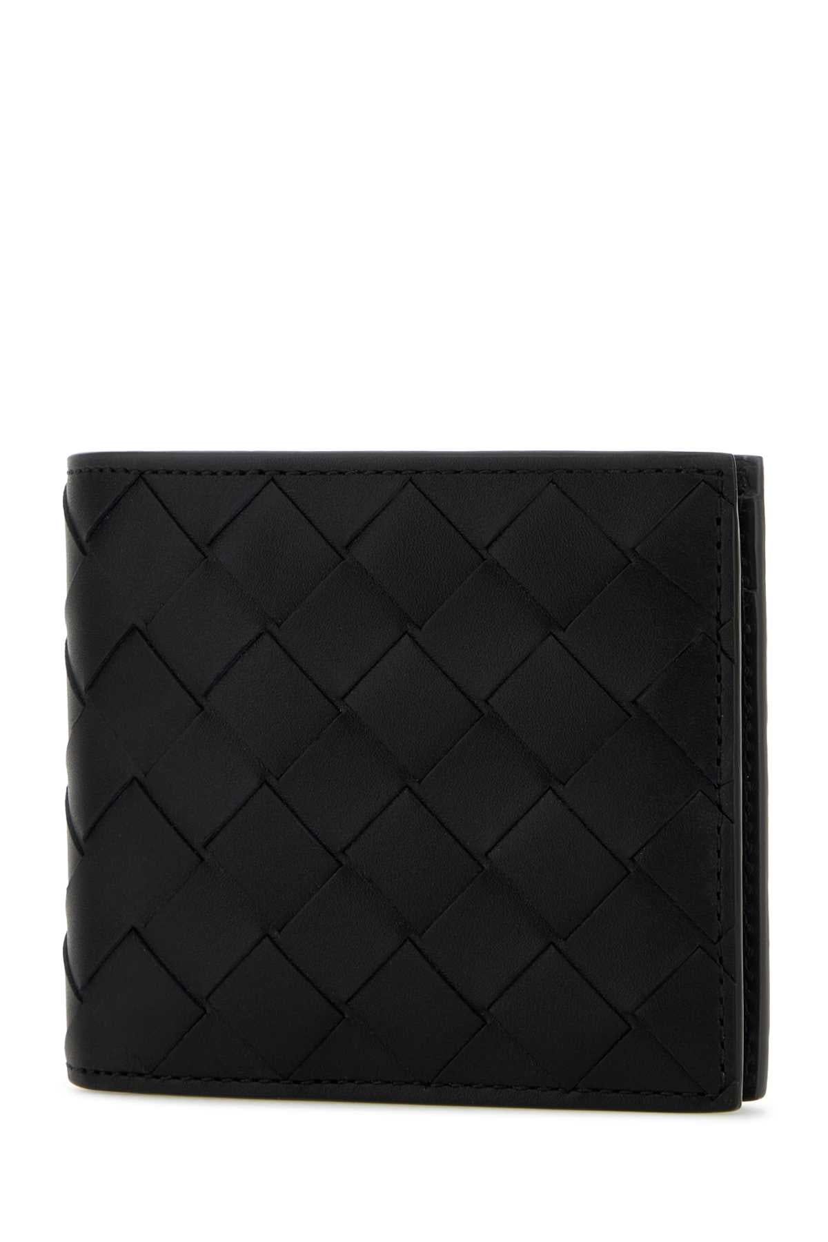 Bottega Veneta Men Black Leather Intrecciato Wallet BOTTEGA VENETA