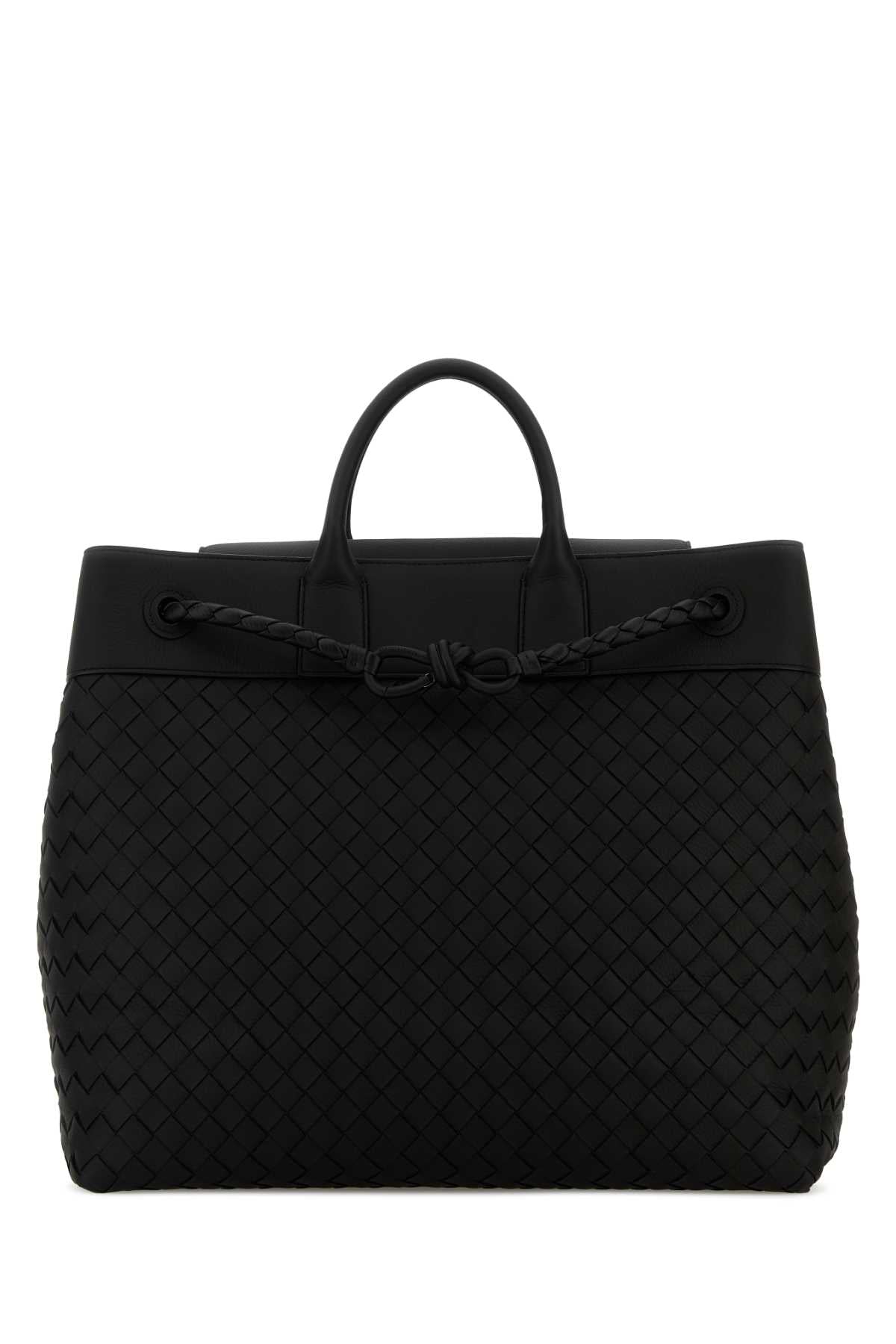 Bottega Veneta Men Black Leather Andiamo Voyager Travel Bag BOTTEGA VENETA