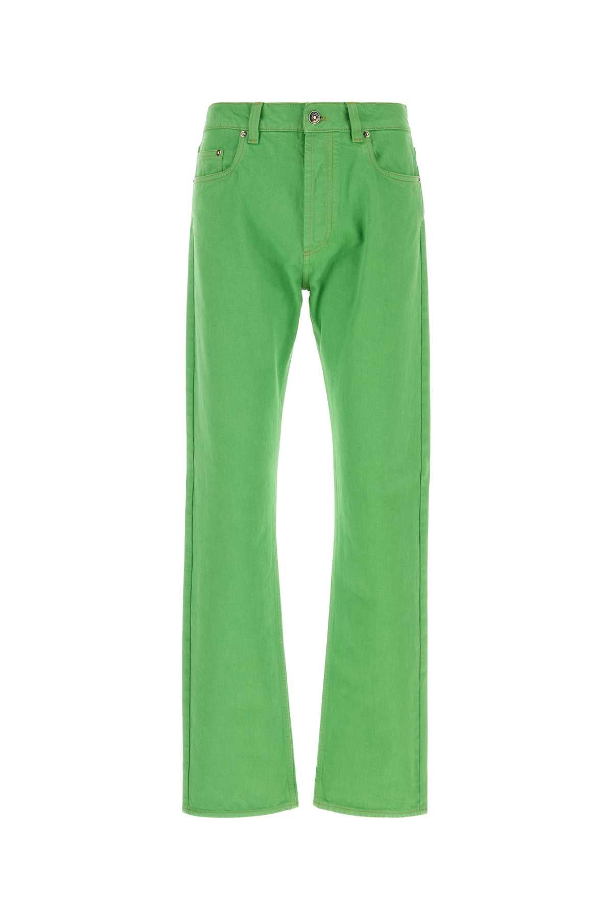 Versace Men Light Green Denim Jeans
