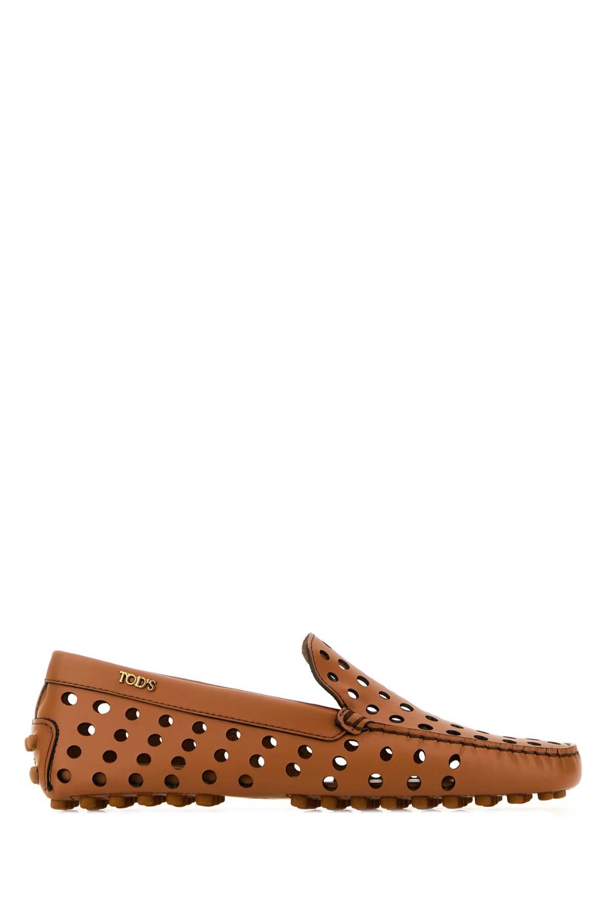 Tod's Women Caramel Leather Loafers TOD'S