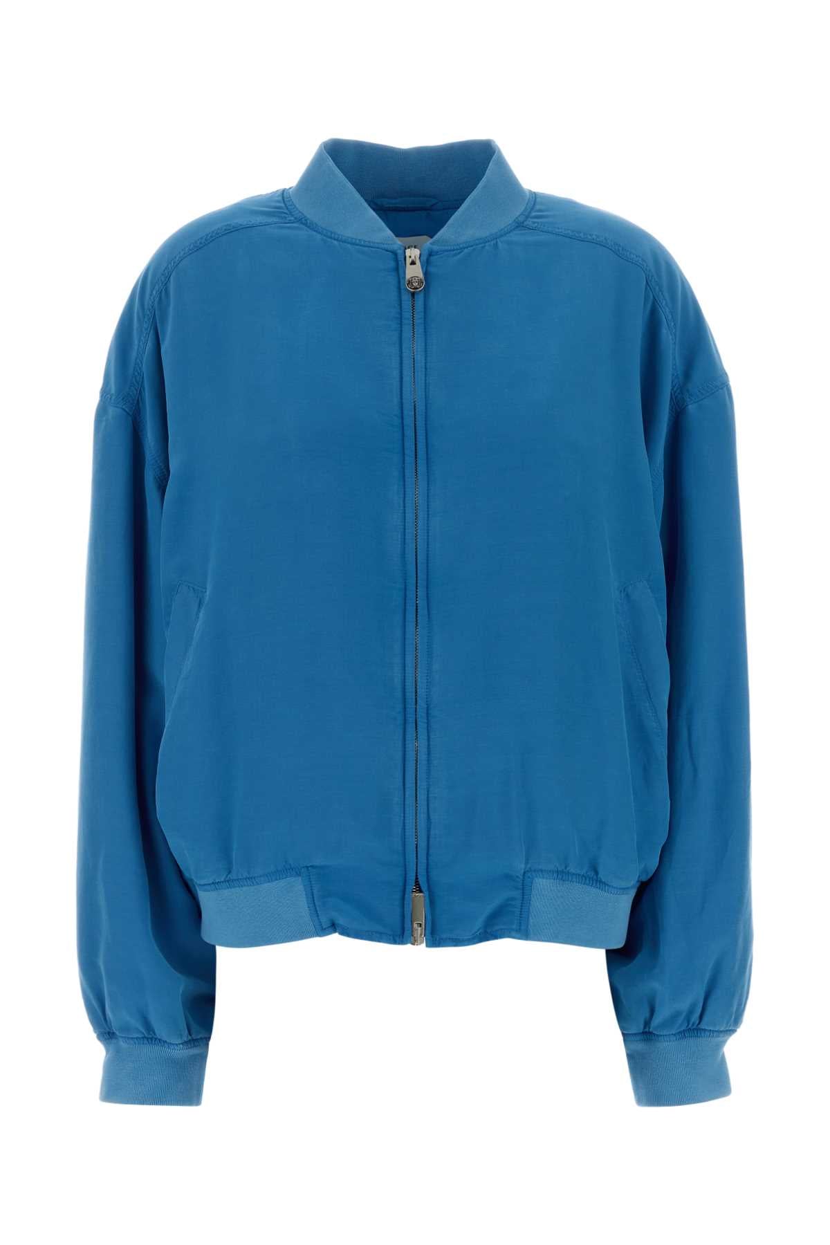 Versace Women Light-Blue Poplin Jacket VERSACE