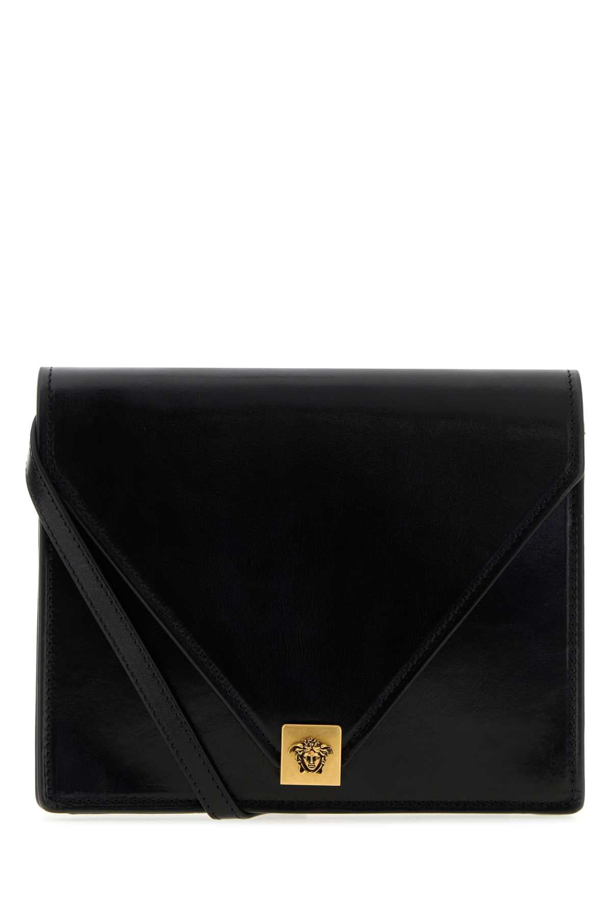 Versace Women Black Leather Severine Crossbody Bag VERSACE
