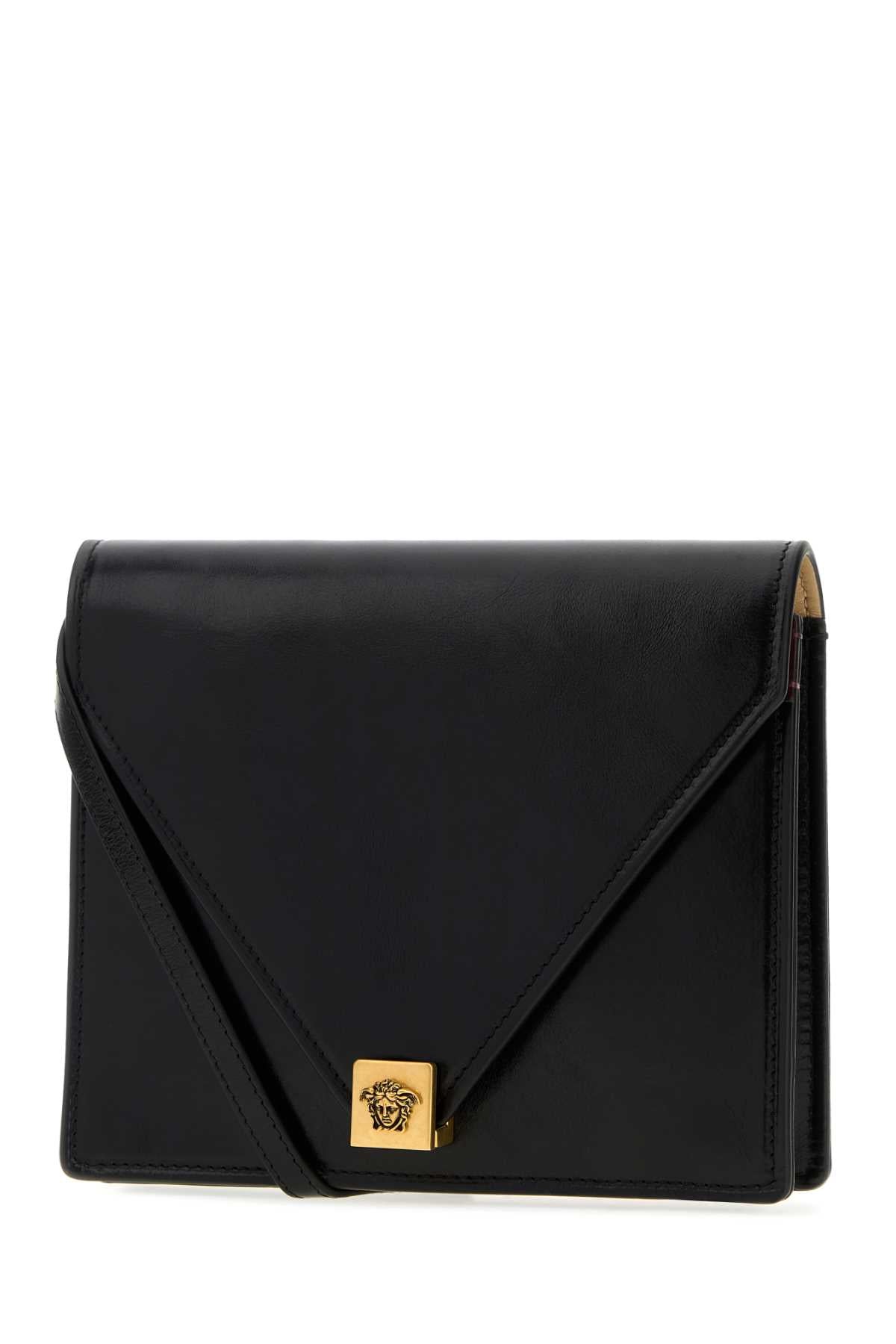 Versace Women Black Leather Severine Crossbody Bag VERSACE