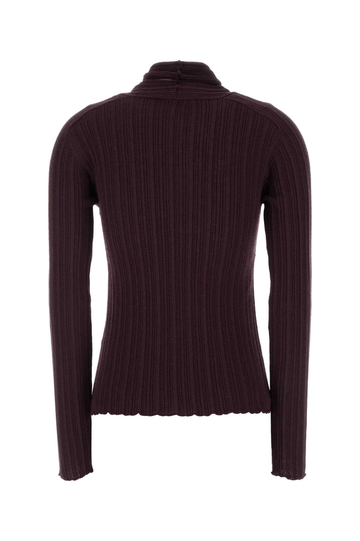 Giuseppe Di Morabito Women Purple Wool Blend Top GIUSEPPE DI MORABITO