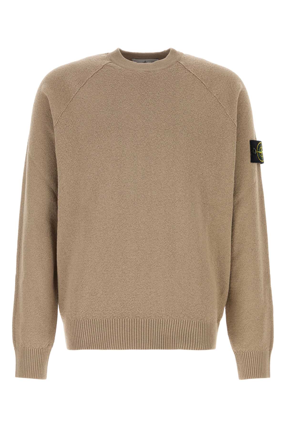 Stone Island Men Cappuccino Cotton Sweater STONE ISLAND