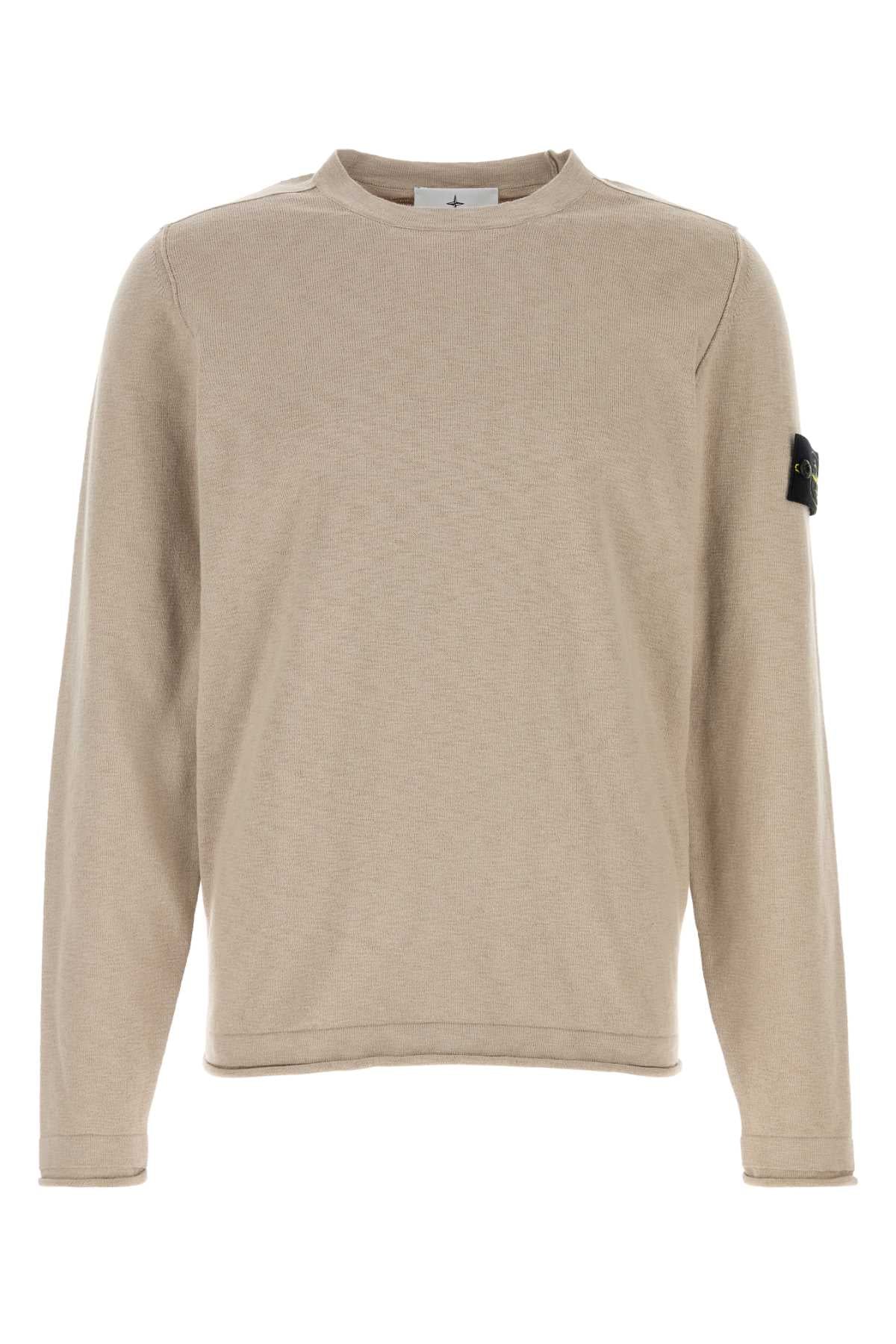 Stone Island Men Cappuccino Cotton Blend Sweater STONE ISLAND