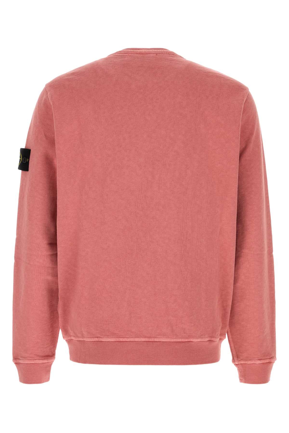 Stone Island Men Dark Pink Cotton Sweatshirt STONE ISLAND