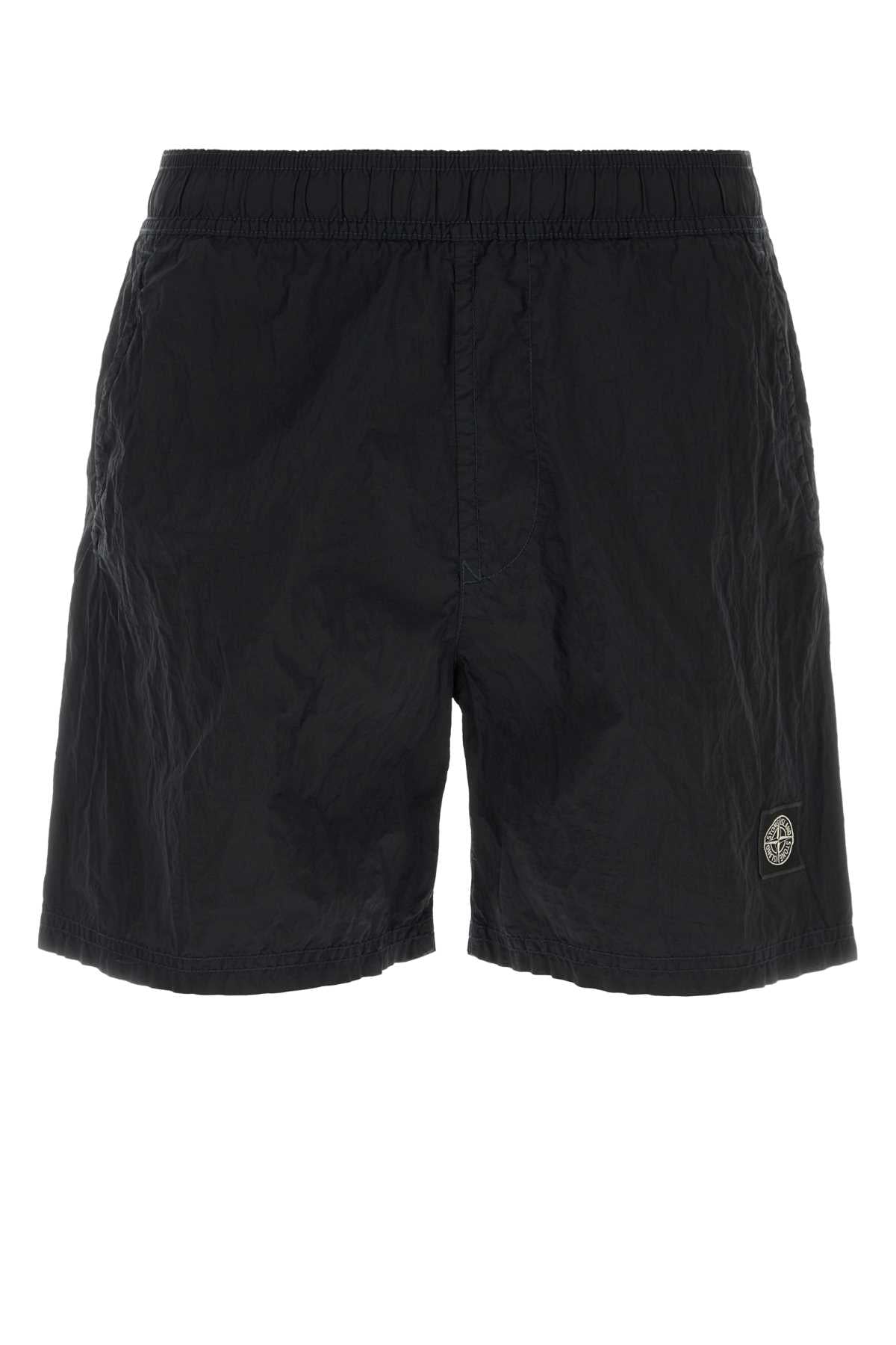 Stone Island Men Midnight Blue Nylon Swimming Shorts