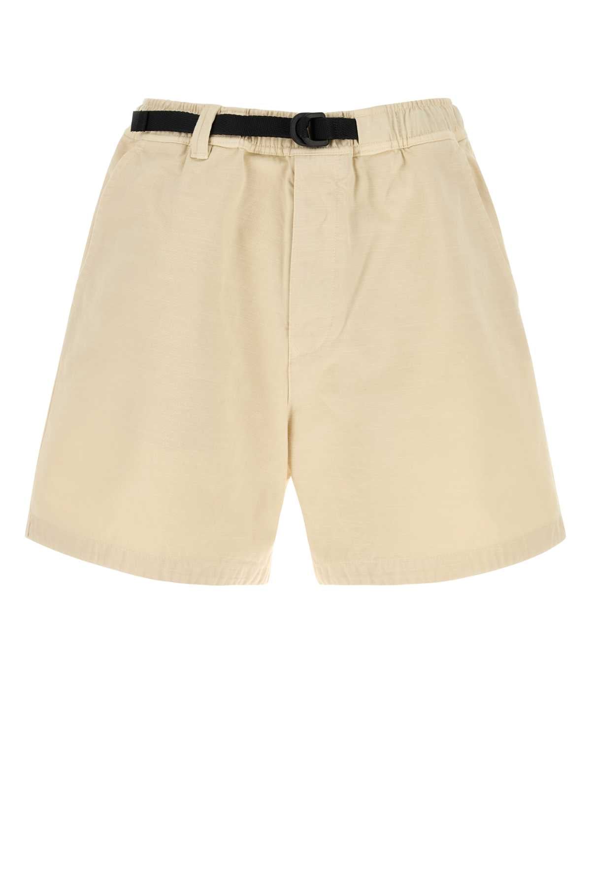 Stone Island Men Ivory Cotton Bermudas Shorts STONE ISLAND