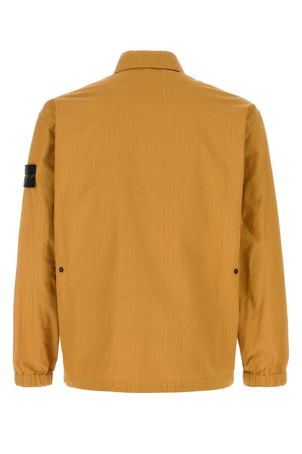 Stone Island Men Ochre Cotton Jacket STONE ISLAND
