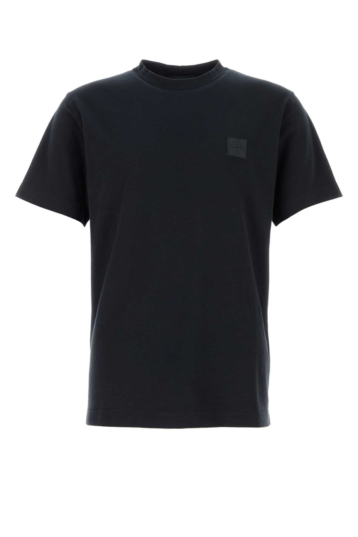 Stone Island Men Midnight Blue Cotton T-Shirt STONE ISLAND