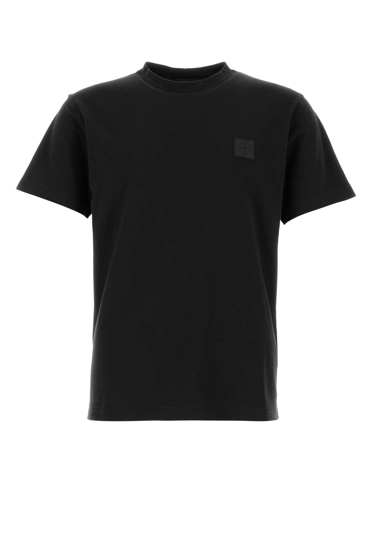 Stone Island Men Black Cotton T-Shirt STONE ISLAND