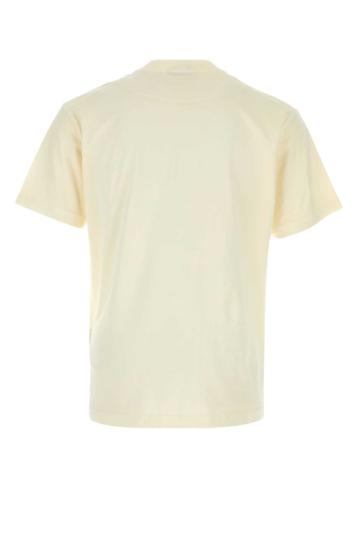 Stone Island Men Cream Cotton T-Shirt STONE ISLAND
